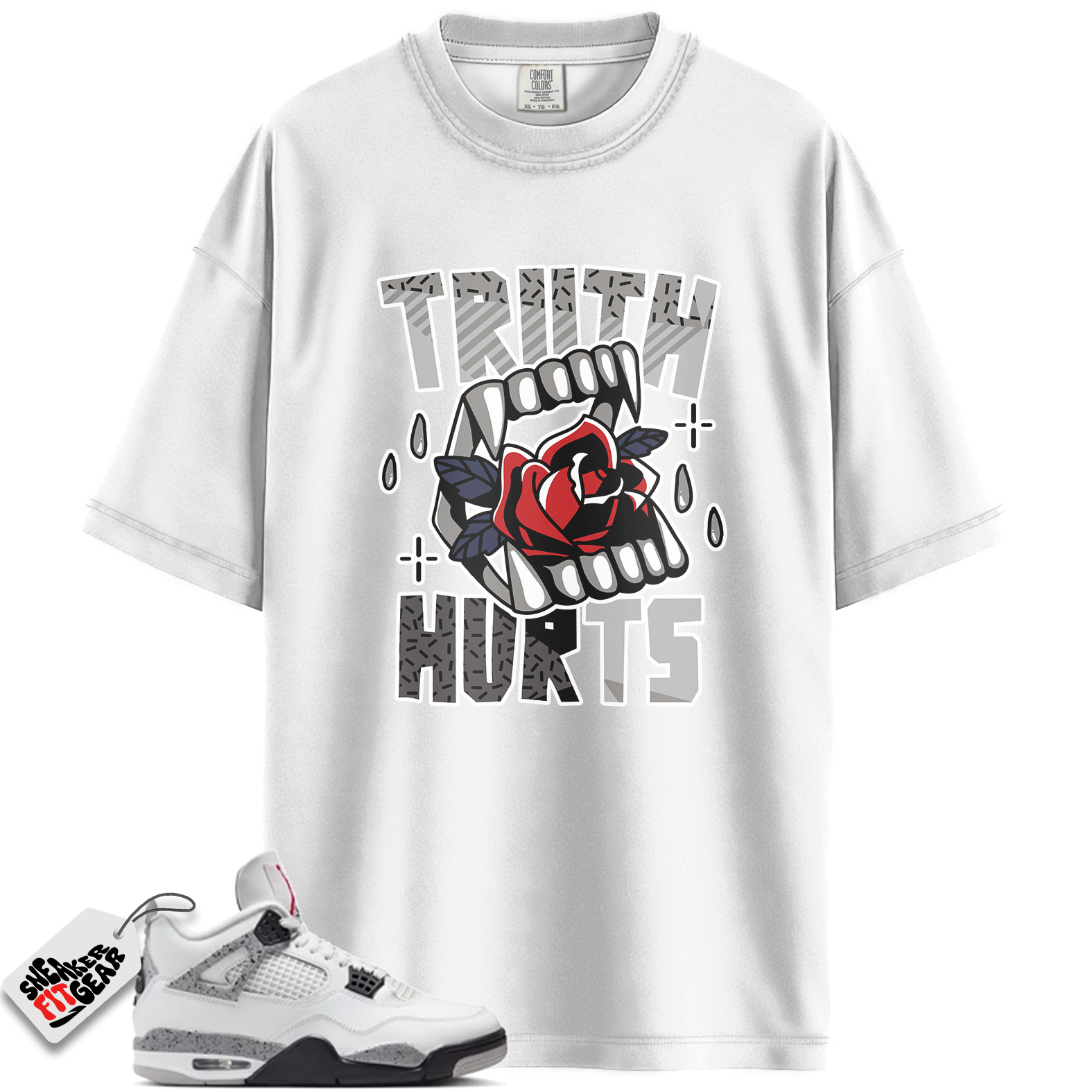 Jordan 4 Retro White Cement (2025) Match Shirts, Truth Hurts To Match Jordan 4 Retro White Cement (2025) Main image