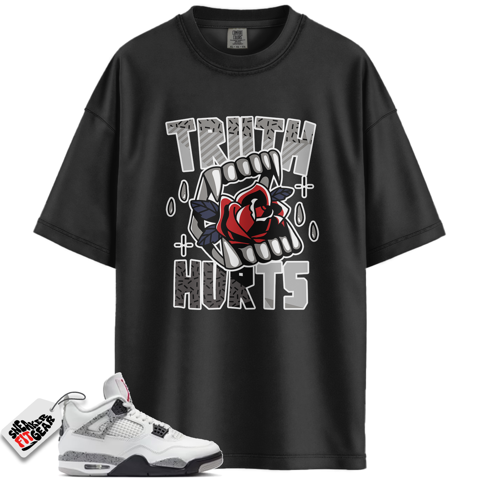 Jordan 4 Retro White Cement (2025) Match Shirts, Truth Hurts To Match Jordan 4 Retro White Cement (2025) Main image