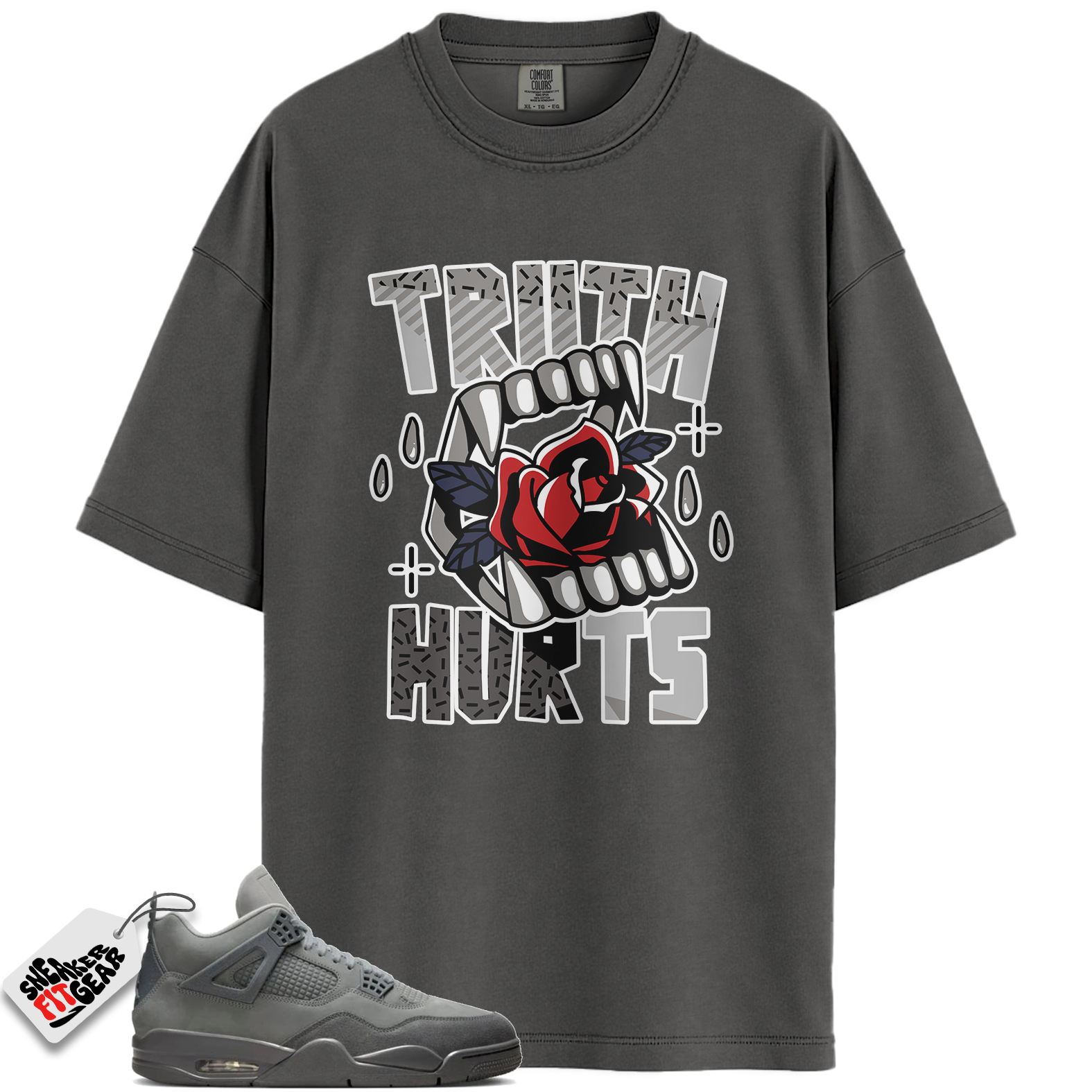 Jordan 4 Retro SE Paris Olympics Wet Cement Match Shirts, Truth Hurts To Match Jordan 4 Retro SE Paris Olympics Wet Cement