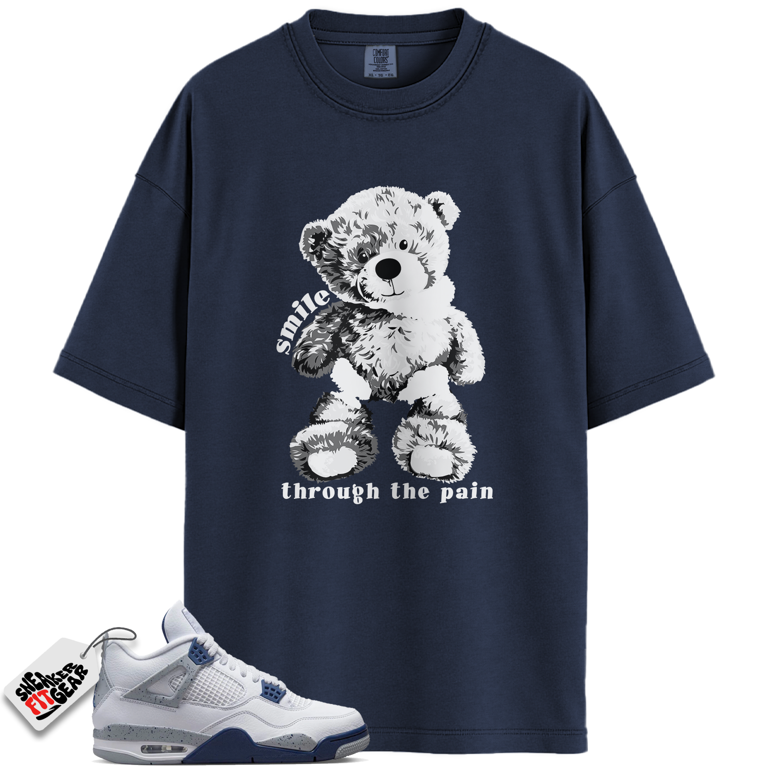 Jordan 4 Retro Midnight Navy Match Shirts, SMILE Shirts To Match Jordan 4 Retro Midnight Navy