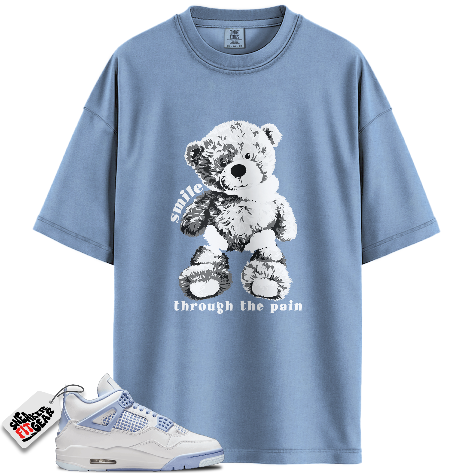 Women's Jordan 4 Retro Forget Me Not Match Shirts, SMILE Shirts To Match Women's Jordan 4 Retro Forget Me Not Main image