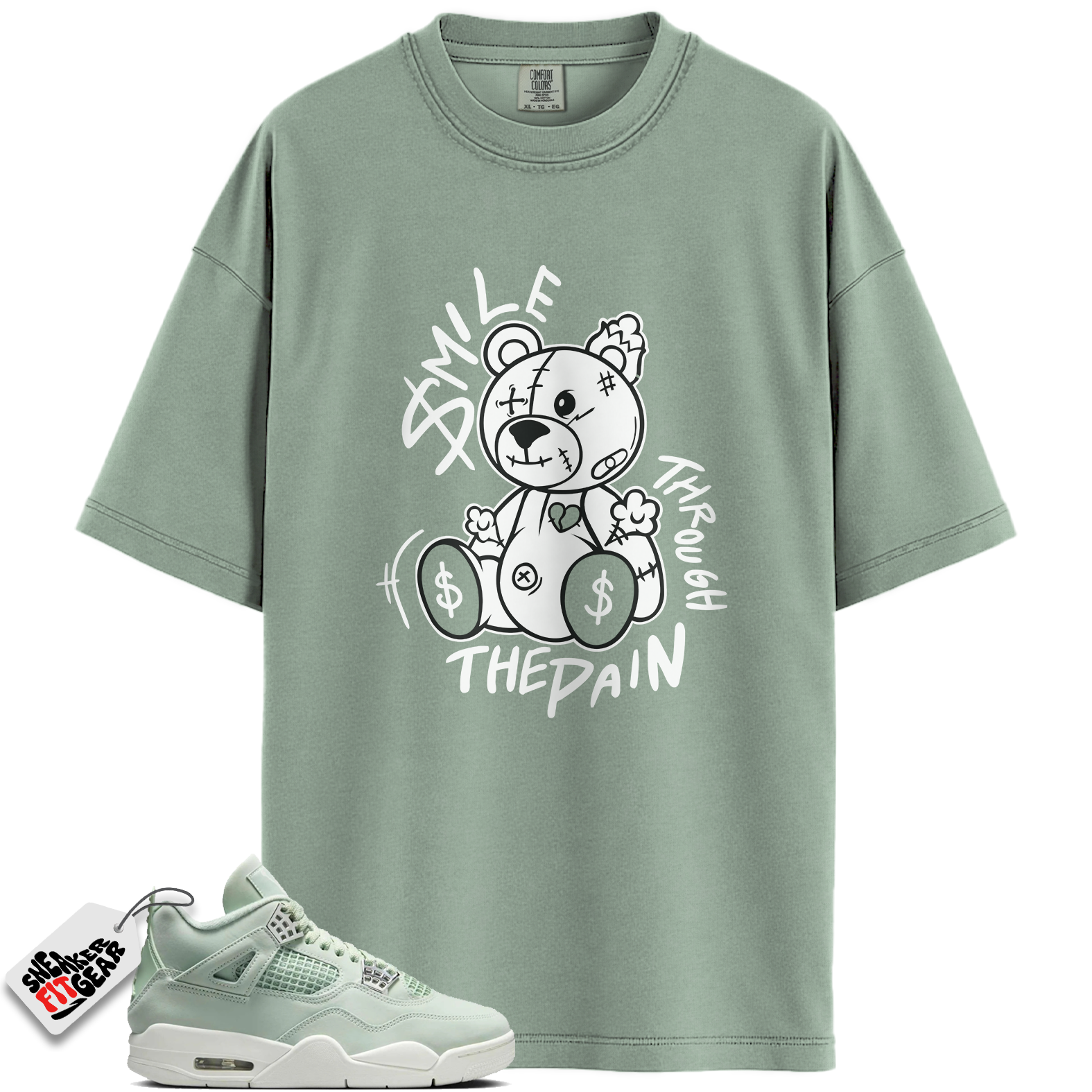 Women's Jordan 4 Retro Seafoam Sail Match Shirts, SM2 To Match Women's Jordan 4 Retro Seafoam Sail Main image