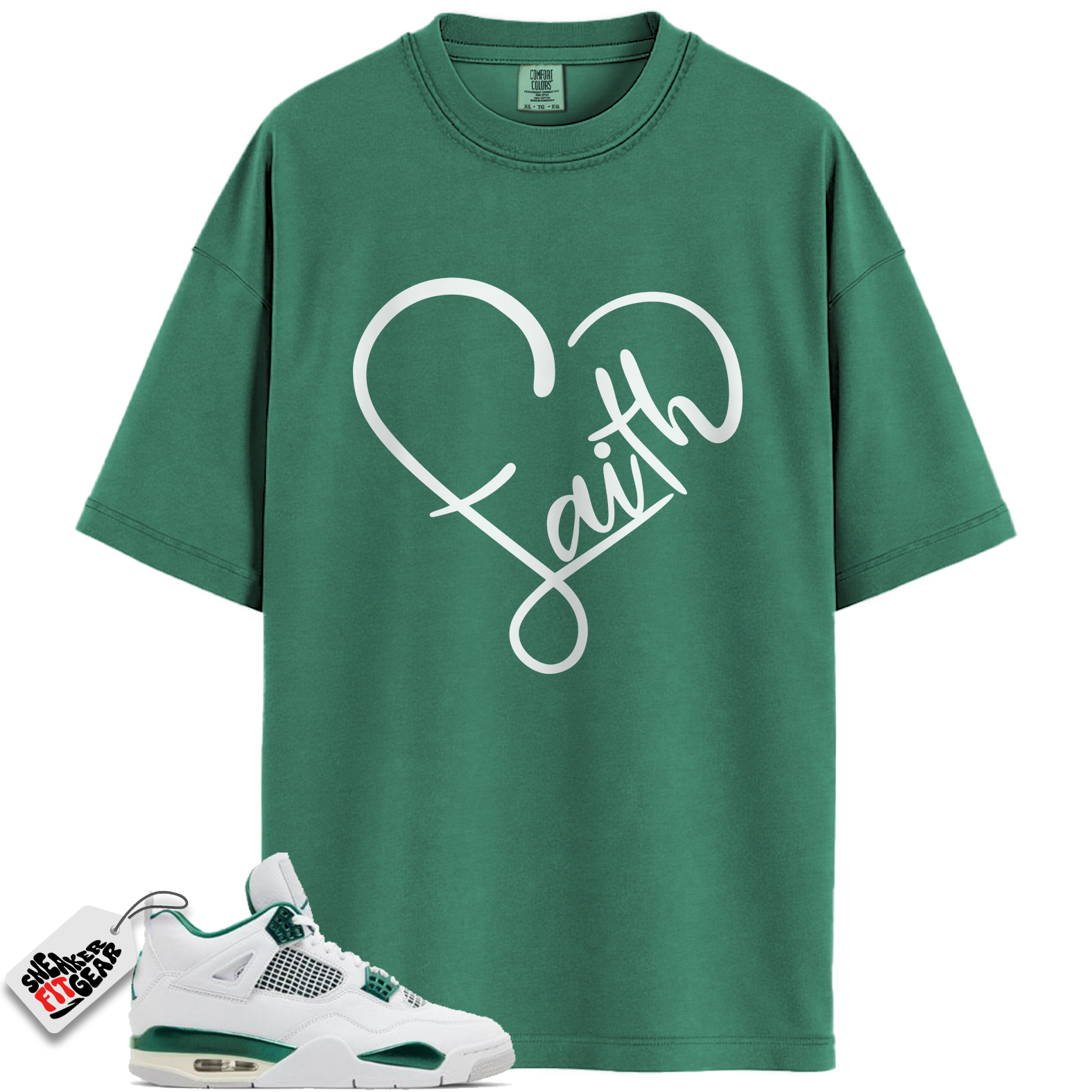 Jordan 4 Retro Oxidized Green Match Shirts, FAITH To Match Jordan 4 Retro Oxidized Green Main image
