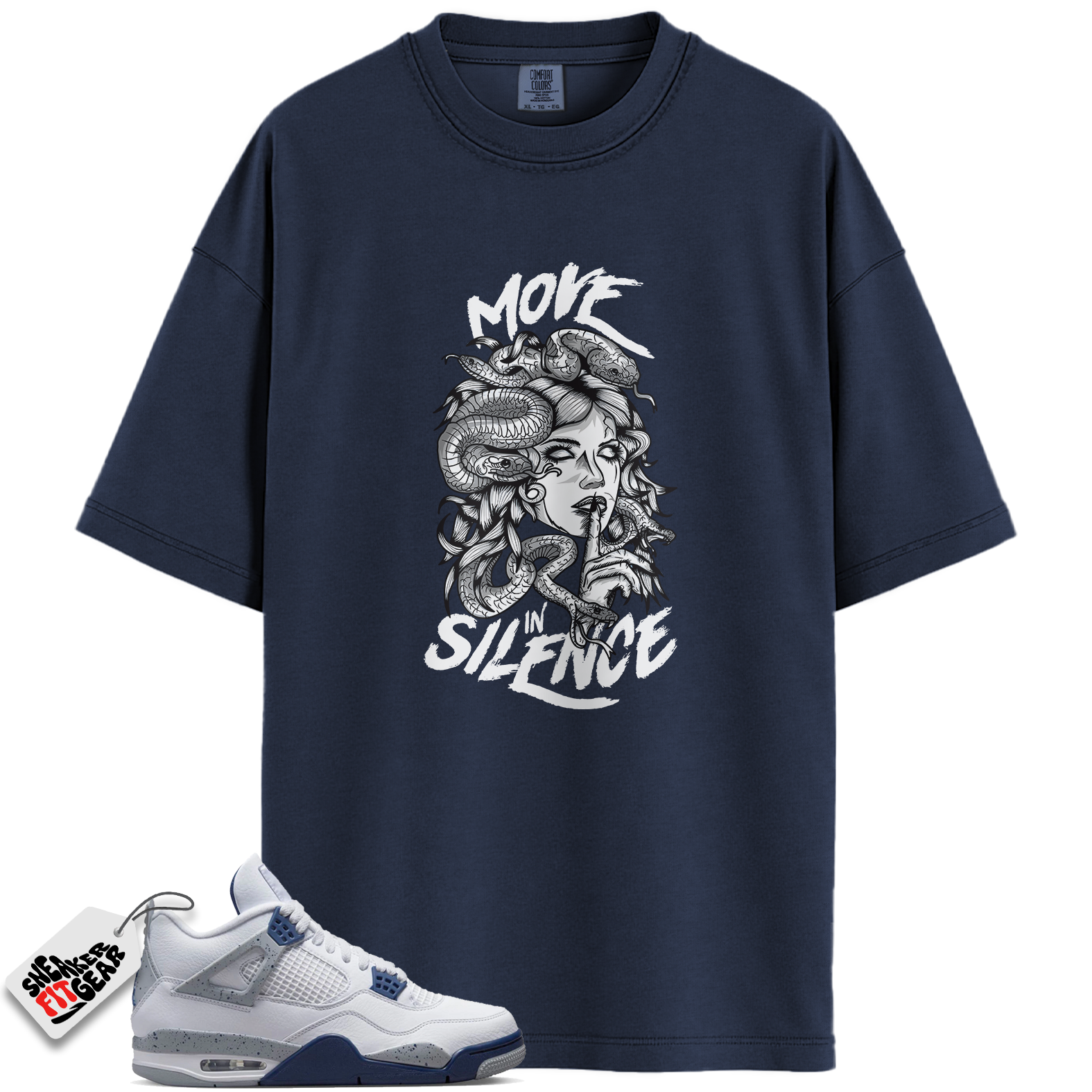 Jordan 4 Retro Midnight Navy Match Shirts, Move in Silence Sneaker Shirts To Match Jordan 4 Retro Midnight Navy