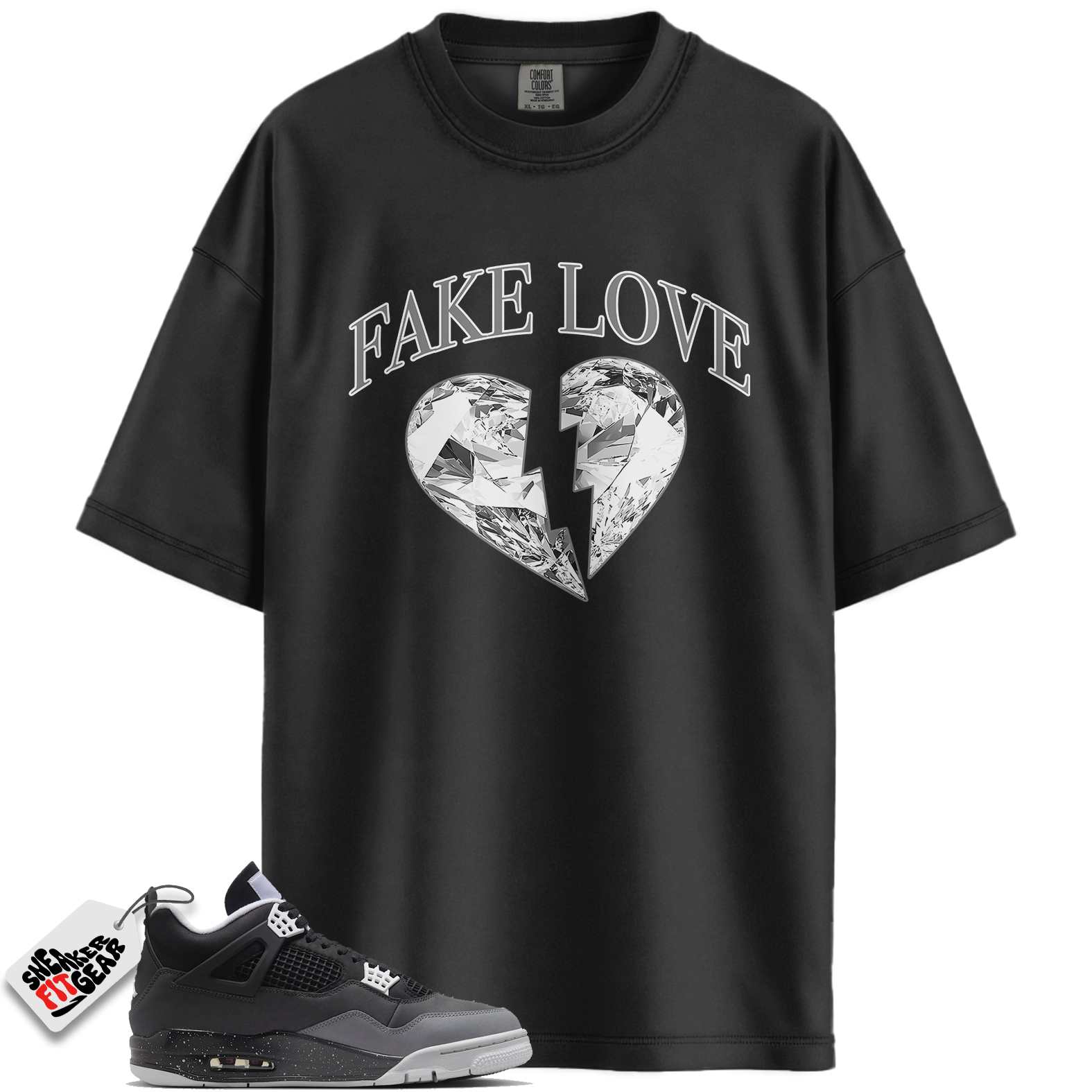 Jordan 4 Retro Fear (2024) Match Shirts, Fake Love To Match Jordan 4 Retro Fear (2024) Main image