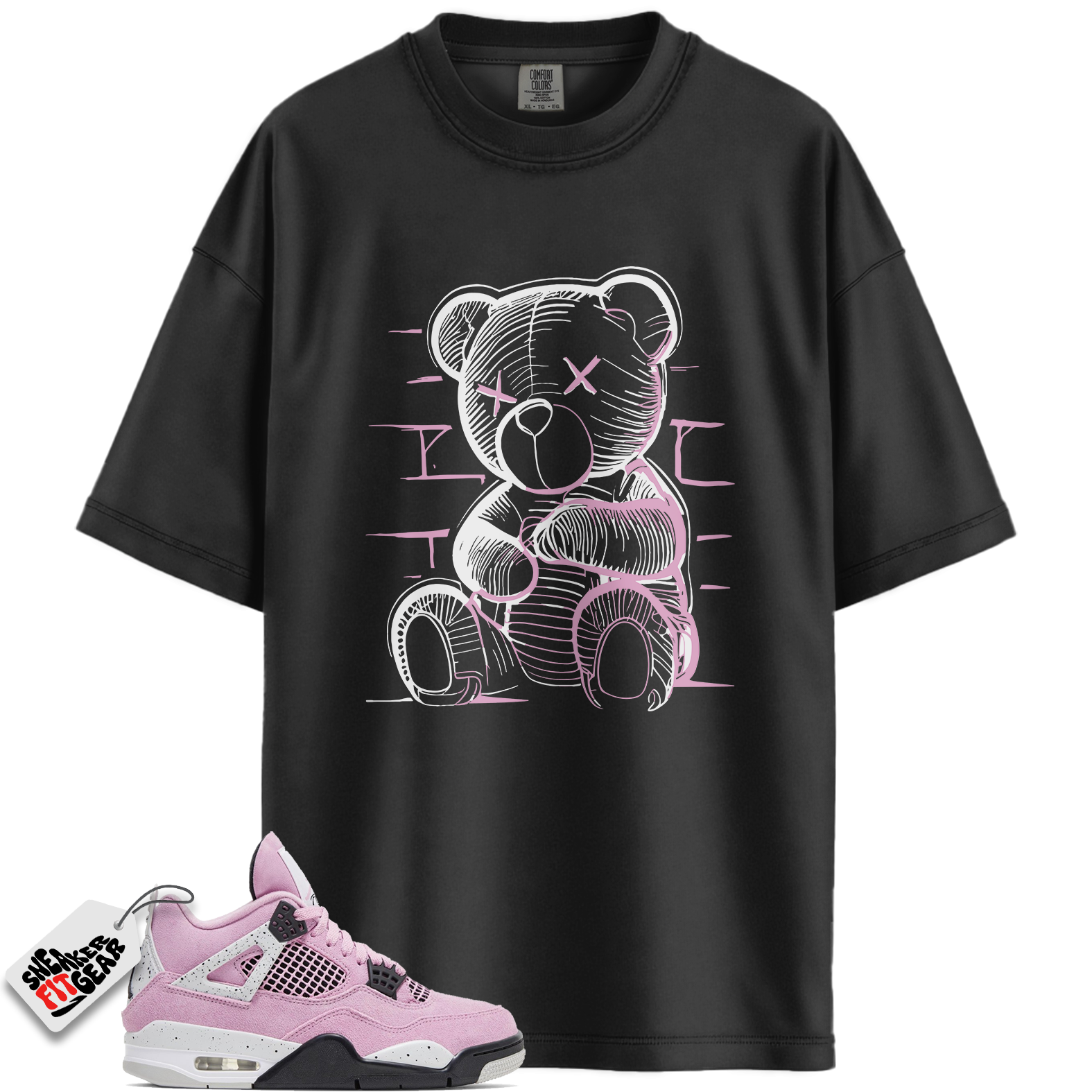 Women's Jordan 4 Retro Orchid Match Shirts, Neon Bear Unisex Shirts To Match Women's Jordan 4 Retro Orchid