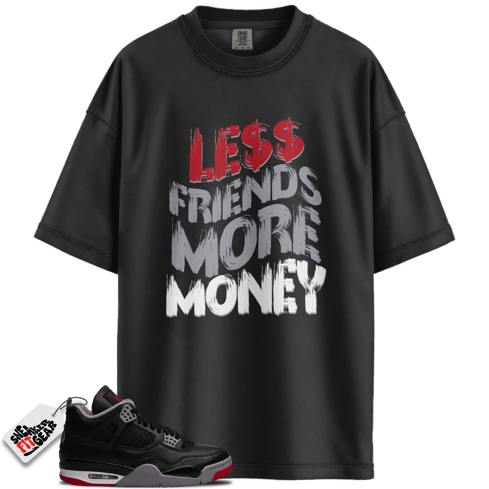 Jordan 4 Retro Bred Reimagined Match Shirts, LF To Match Jordan 4 Retro Bred Reimagined