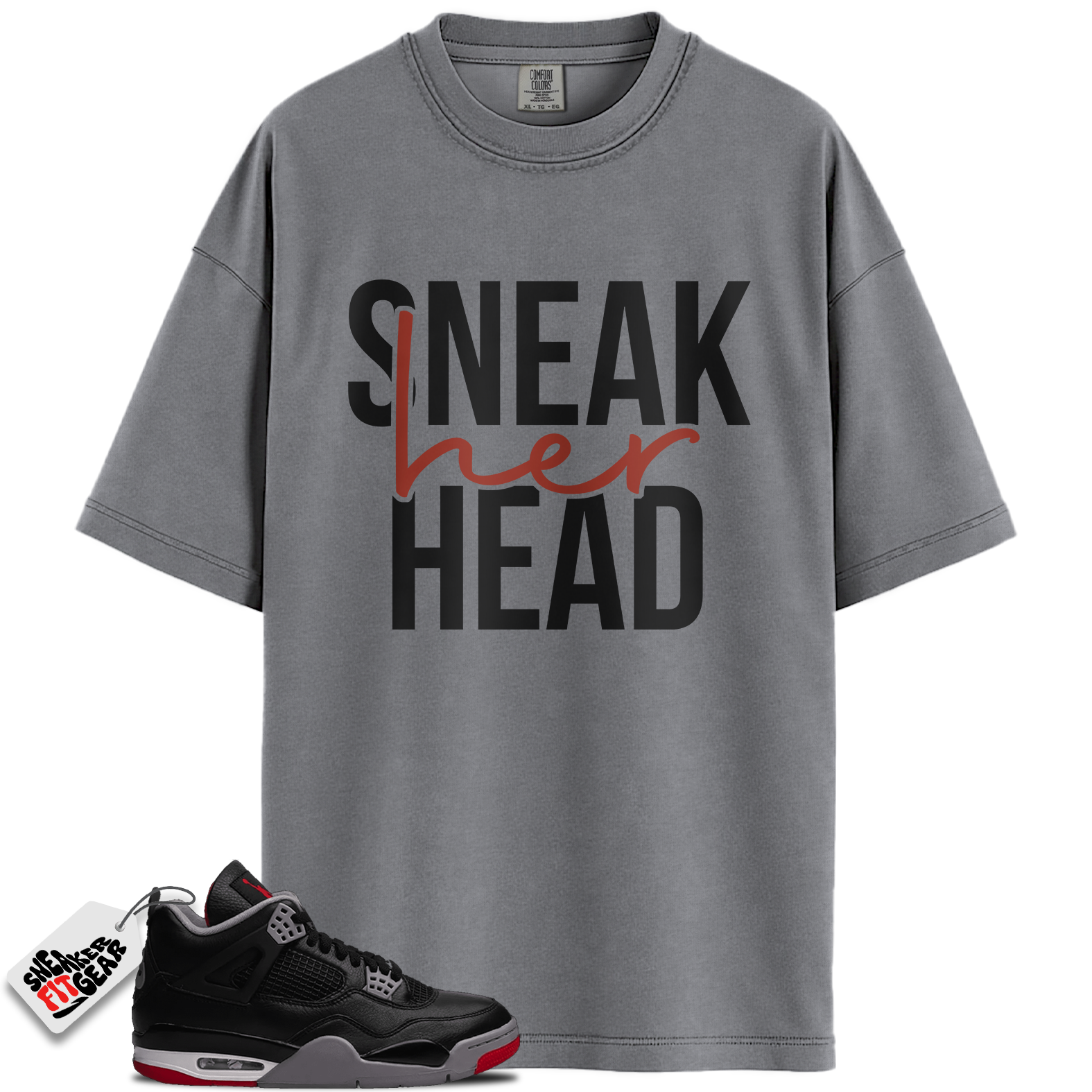Jordan 4 Retro Bred Reimagined Match Shirts, SneakerHER Head Shirt To Match Jordan 4 Retro Bred Reimagined