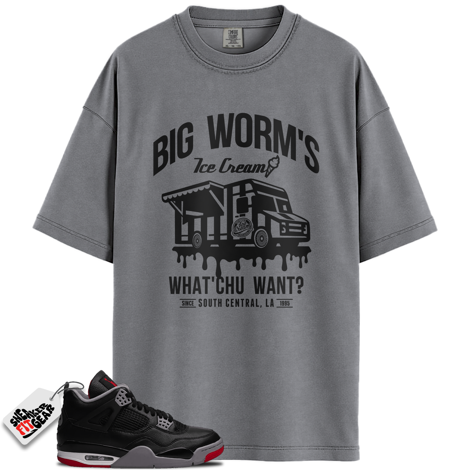 Jordan 4 Retro Bred Reimagined Match Shirts, BW’s Ice Cream Shop Shirt To Match Jordan 4 Retro Bred Reimagined