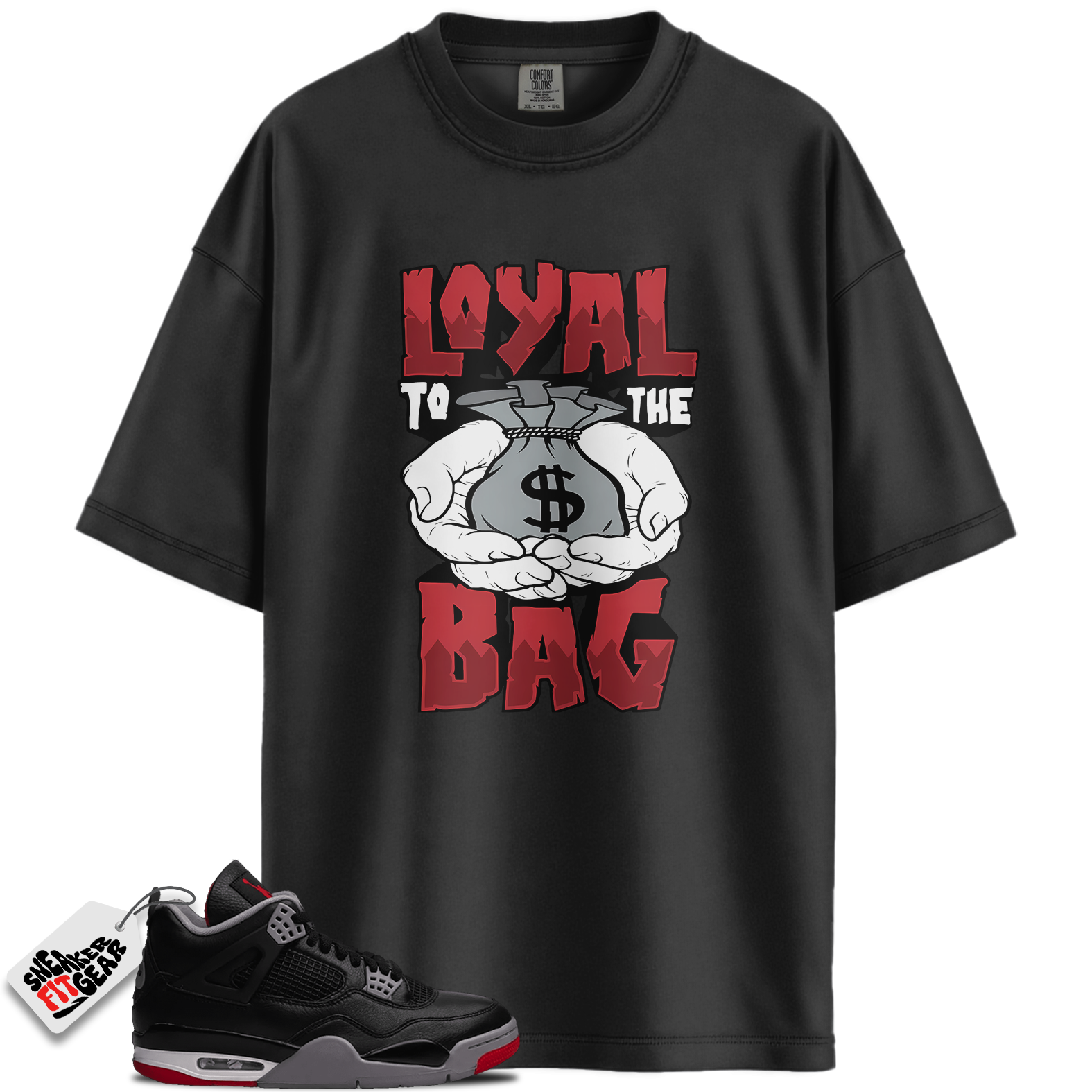 Jordan 4 Retro Bred Reimagined Match Shirts, Money Loyalty To Match Jordan 4 Retro Bred Reimagined