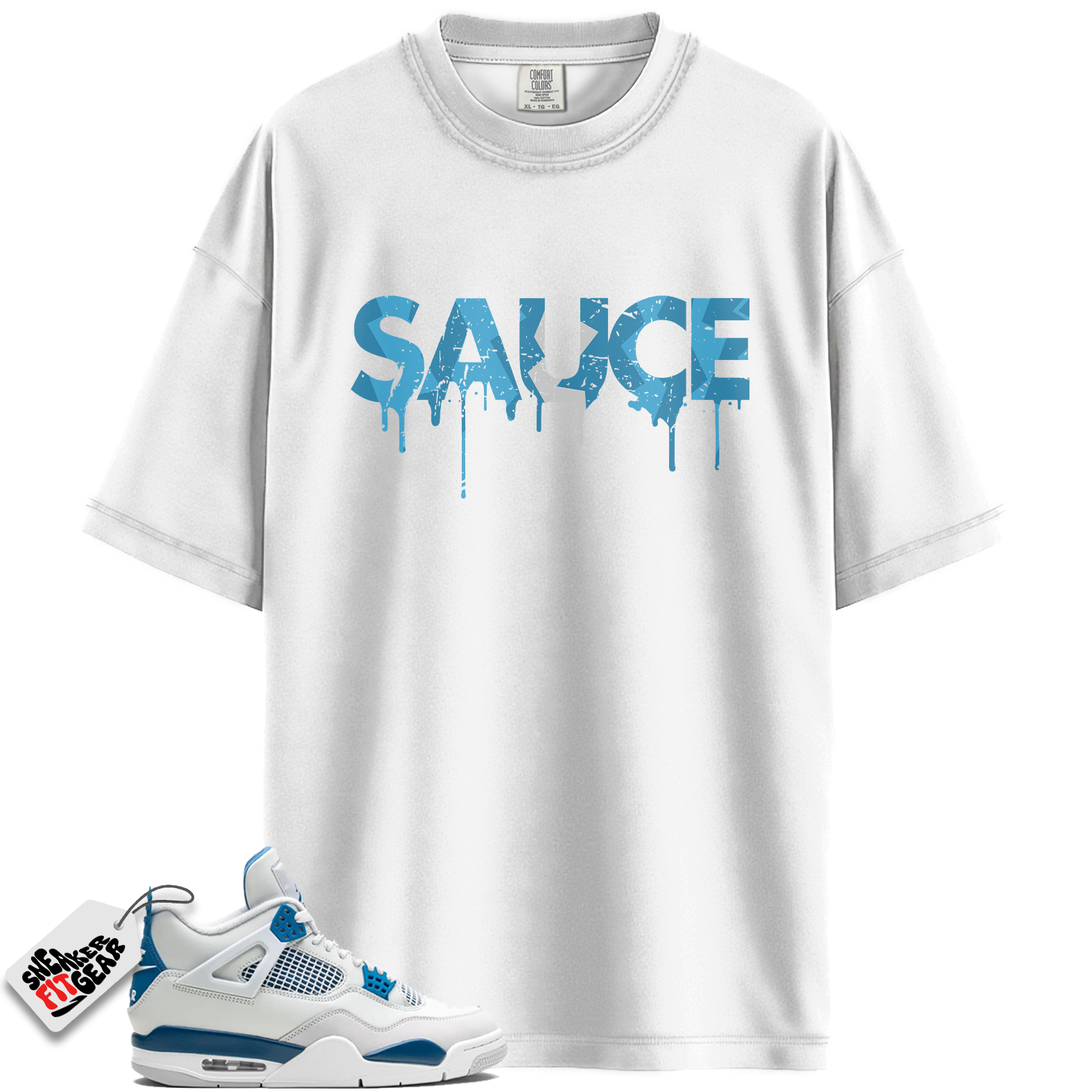 Jordan 4 Retro Military Blue Match Shirts, Sauce Graphic To Match Jordan 4 Retro Military Blue