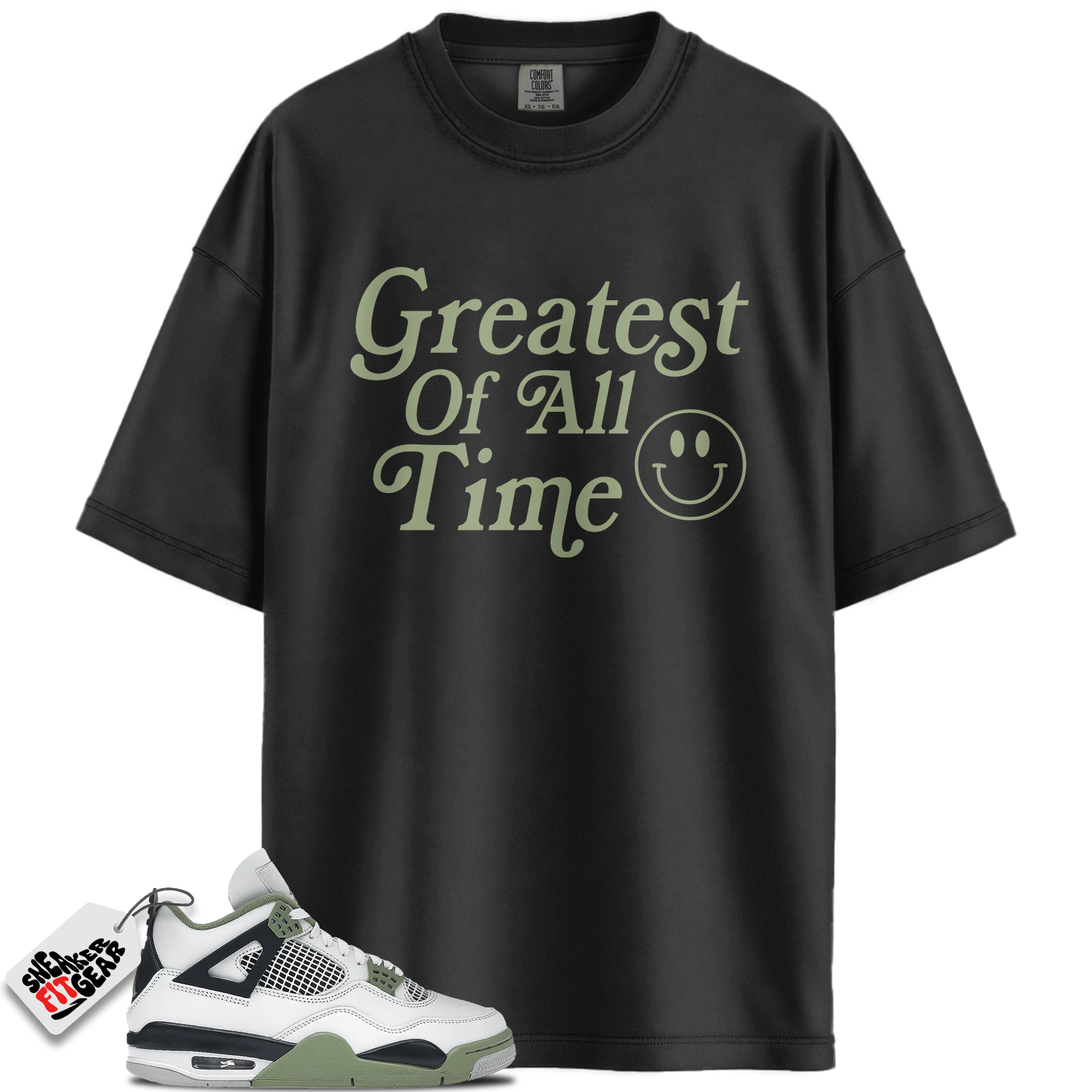 Women's Jordan 4 Retro Oil Green Seafoam Match Shirts, Goat Sneaker Tee To Match Women's Jordan 4 Retro Oil Green Seafoam