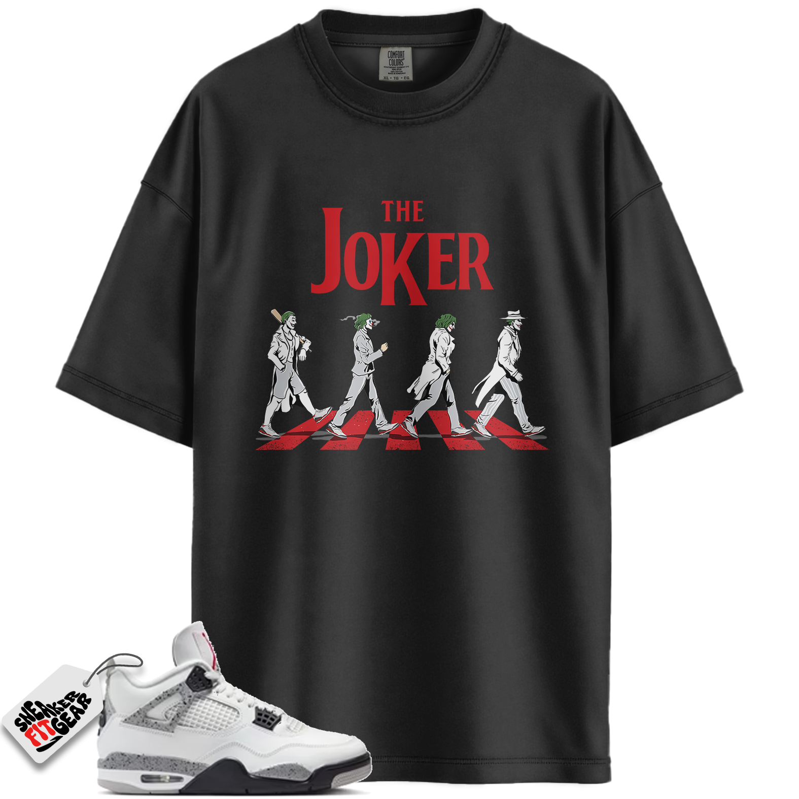 Jordan 4 Retro White Cement (2025) Match Shirts, The Joker Shirt To Match Jordan 4 Retro White Cement (2025)