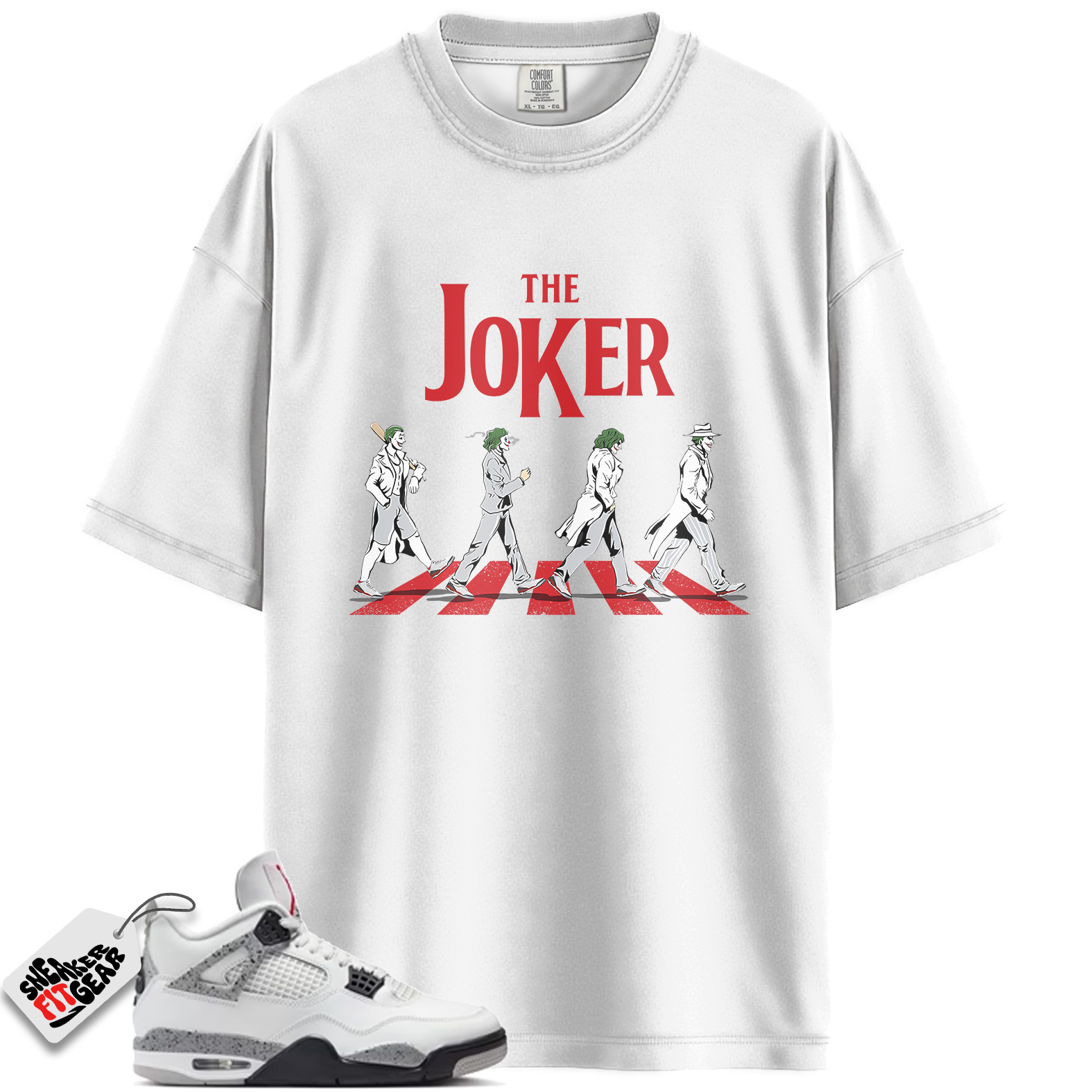 Jordan 4 Retro White Cement (2025) Match Shirts, The Joker Shirt To Match Jordan 4 Retro White Cement (2025)