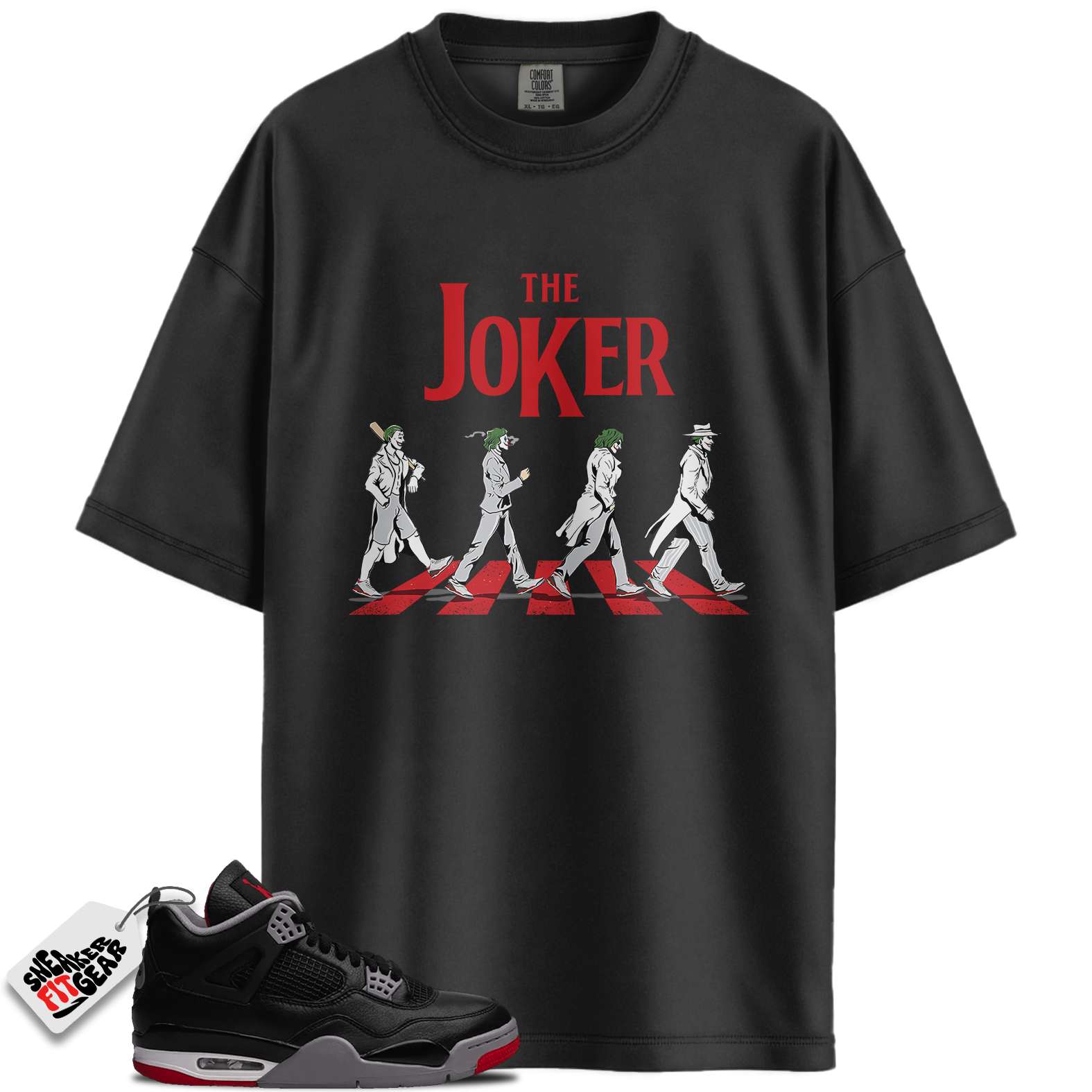 Jordan 4 Retro Bred Reimagined Match Shirts, The Joker Shirt To Match Jordan 4 Retro Bred Reimagined