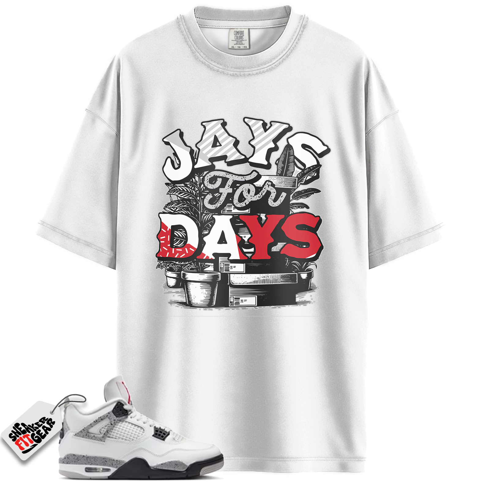Jordan 4 Retro White Cement (2025) Match Shirts, Jays For Day Shirt To Match Jordan 4 Retro White Cement (2025)