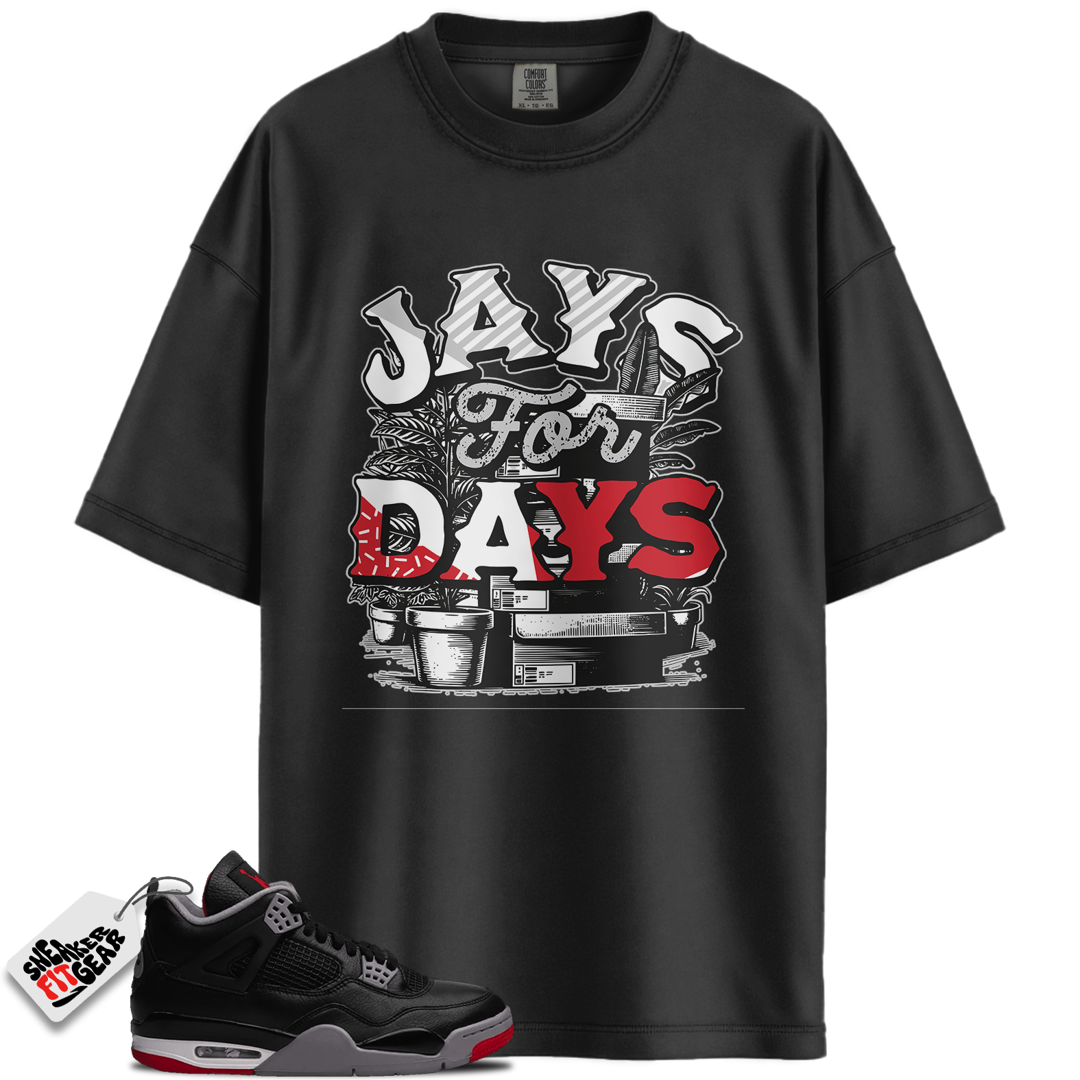 Jordan 4 Retro Bred Reimagined Match Shirts, Cool Bear Shirt To Match Jordan 4 Retro Bred Reimagined