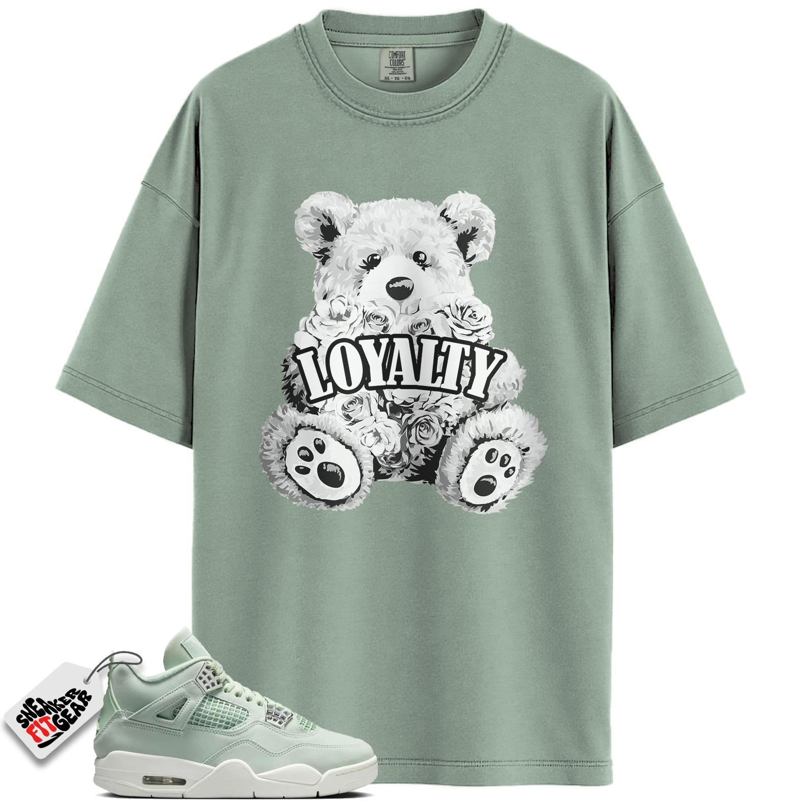 Women's Jordan 4 Retro Seafoam Sail Match Shirts, Loyalty To Match Women's Jordan 4 Retro Seafoam Sail Main image