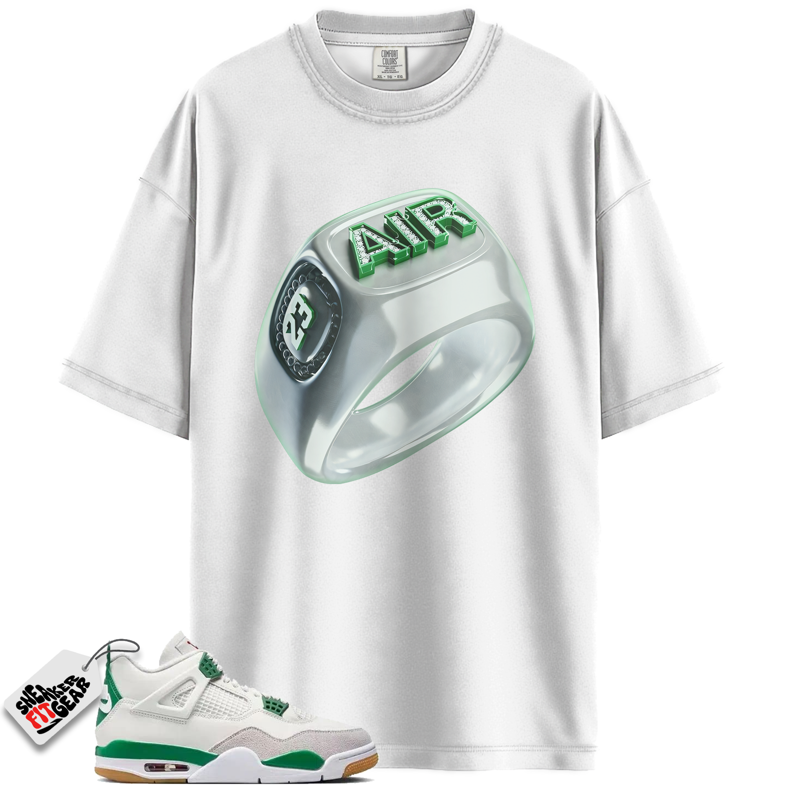 Jordan 4 Retro SB Pine Green Match Shirts, Diamond Ring Sneaker Tee To Match Jordan 4 Retro SB Pine Green