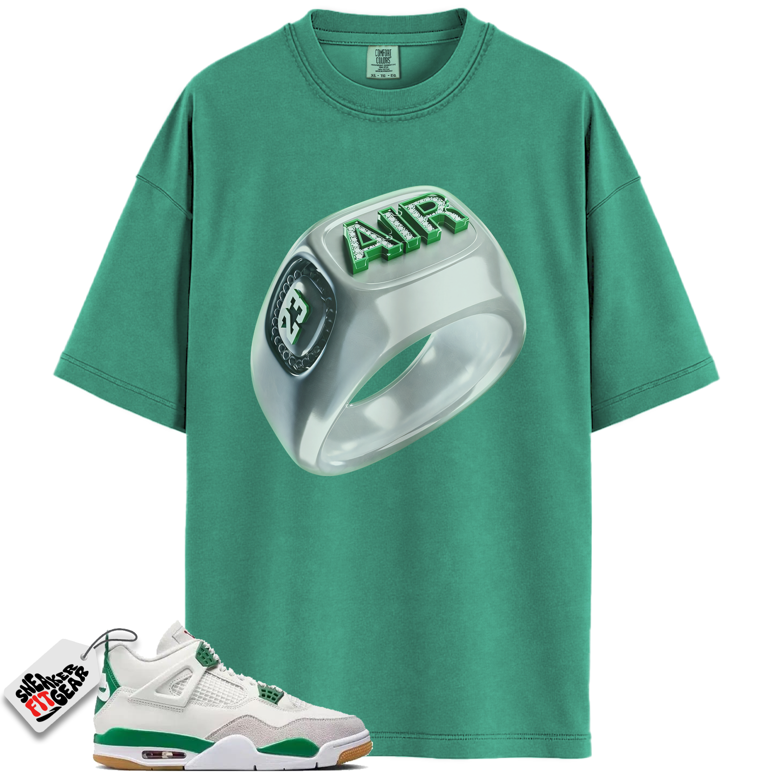 Jordan 4 Retro SB Pine Green Match Shirts, Diamond Ring Sneaker Tee To Match Jordan 4 Retro SB Pine Green