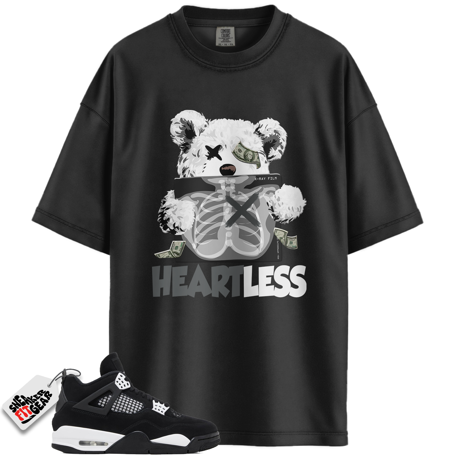Jordan 4 Retro White Thunder Match Shirts, HeartLess To Match Jordan 4 Retro White Thunder