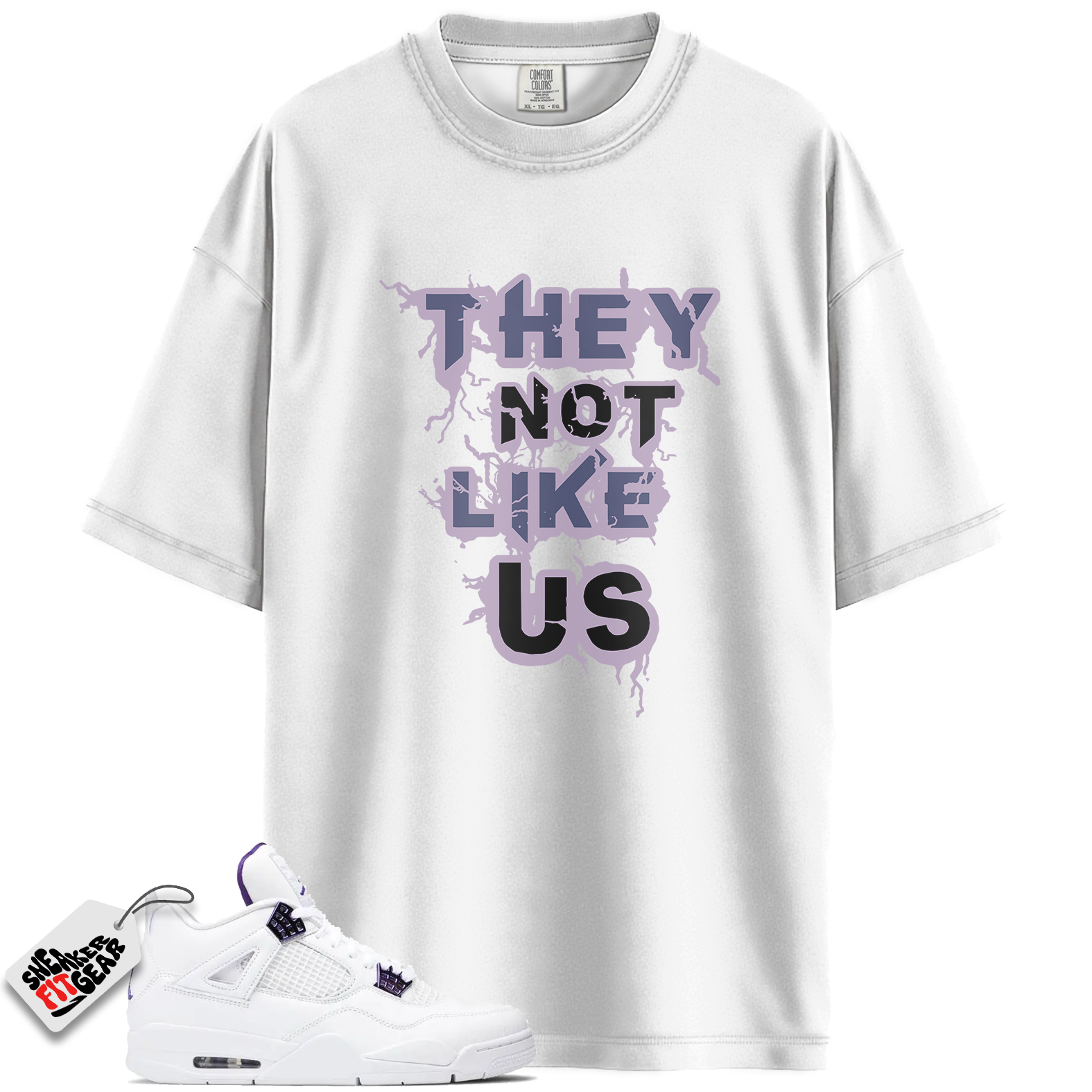 Jordan 4 Purple Metallic Match Shirts, They Not Like Us Shirts To Match Jordan 4 Purple Metallic Main image