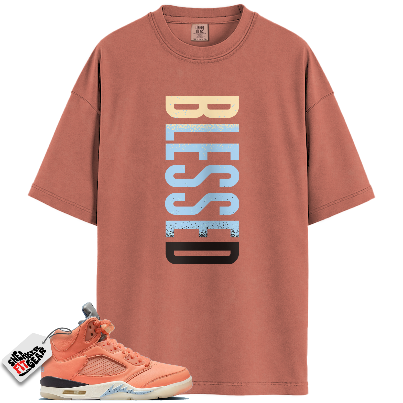 Jordan 5 Retro DJ Khaled We The Best Crimson Bliss Match Shirts, BLESSED Shirts To Match Jordan 5 Retro DJ Khaled We The Best Crimson Bliss