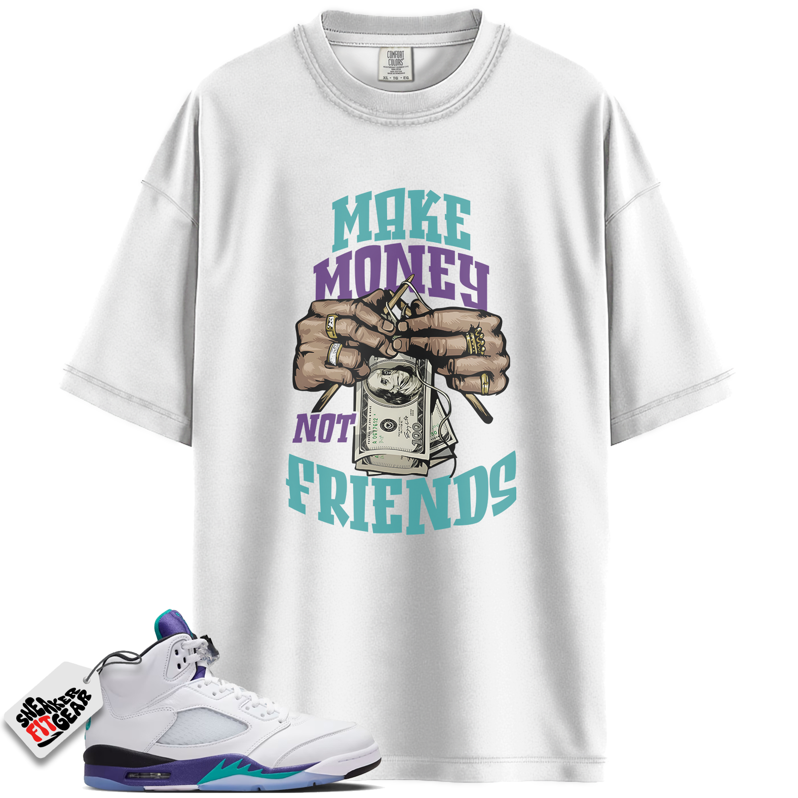 Jordan 5 Retro Grape (2025) Match Shirts, Make Money Shirts To Match Jordan 5 Retro Grape (2025)