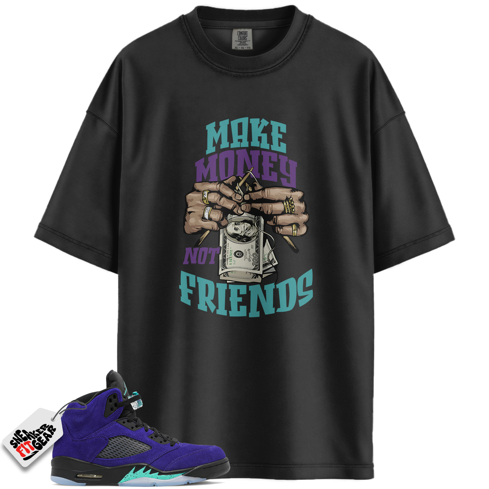 Jordan 5 Retro Alternate Grape Match Shirts, Make Money Shirts To Match Jordan 5 Retro Alternate Grape