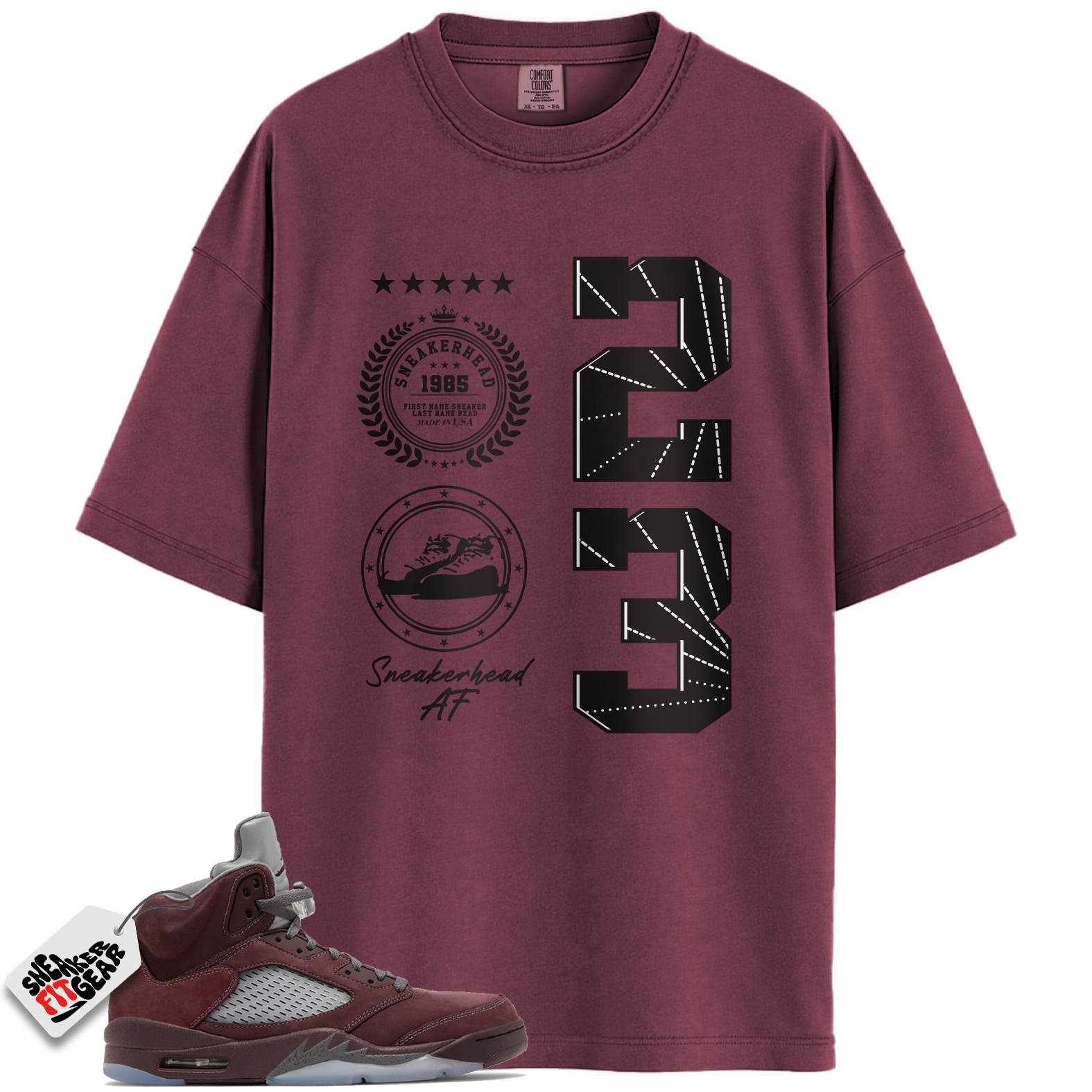 Jordan 5 Retro SE Burgundy Match Shirts, Admiring My Sneakers Shirt Shirts To Match Jordan 5 Retro SE Burgundy