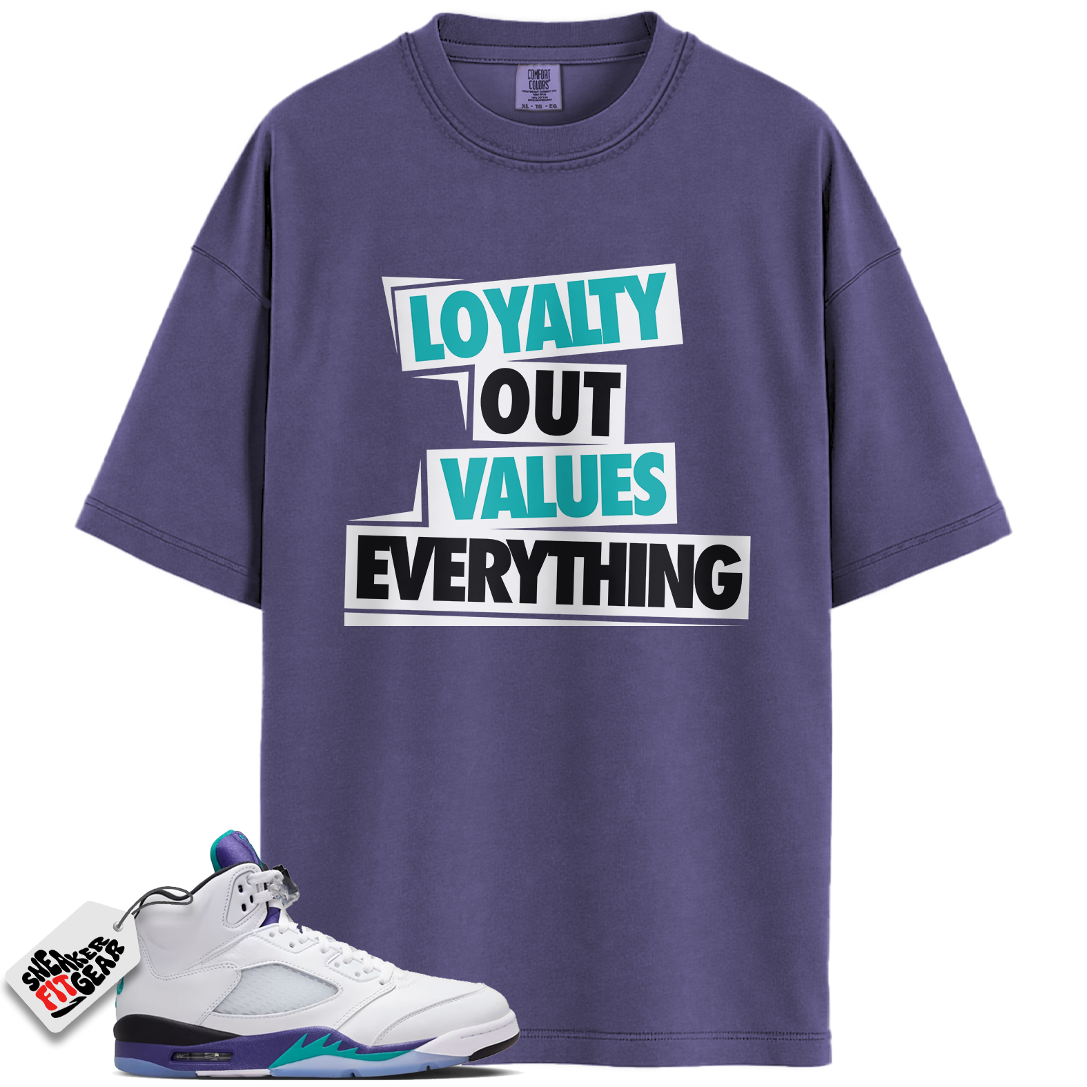 Jordan 5 Retro Grape (2025) Match Shirts, LOVE Shirts To Match Jordan 5 Retro Grape (2025)