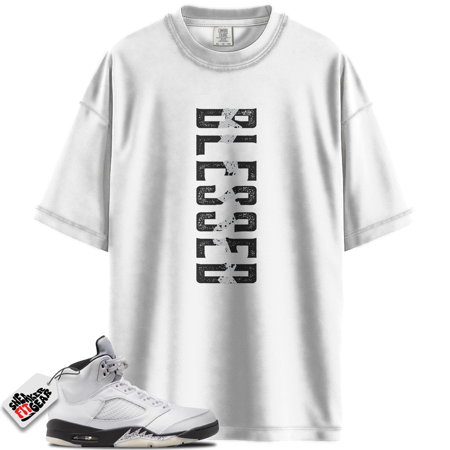 Jordan 5 Retro Reverse Metallic Match Shirts, Blessed Tee Shirts To Match Jordan 5 Retro Reverse Metallic