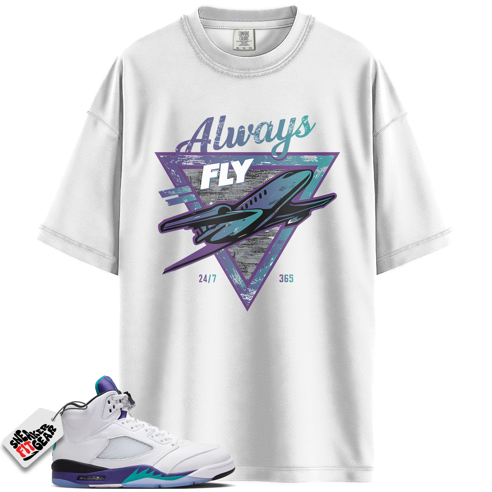 Jordan 5 Retro Grape (2025) Match Shirts, Fly Shirts To Match Jordan 5 Retro Grape (2025) Main image