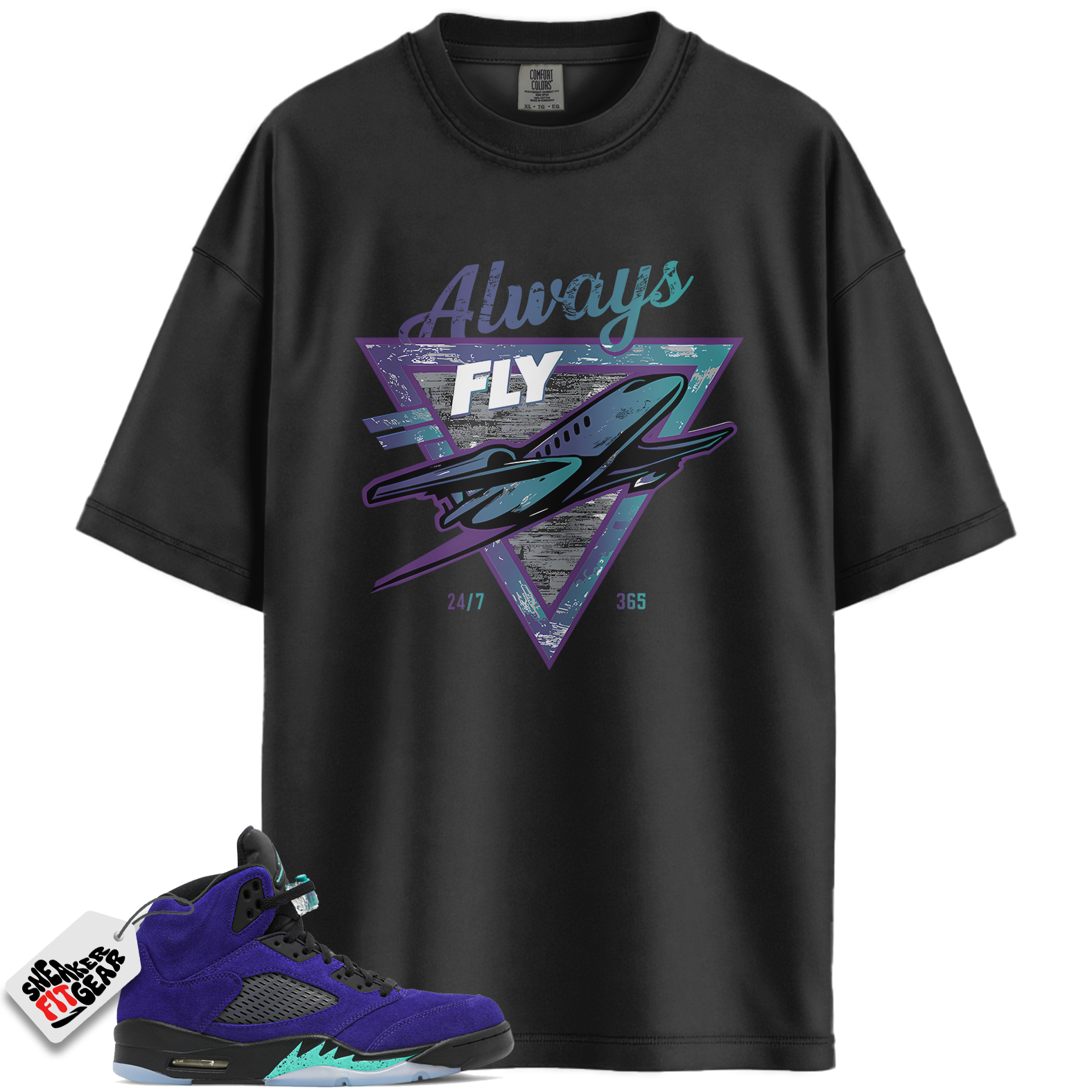 Jordan 5 Retro Alternate Grape Match Shirts, Fly Shirts To Match Jordan 5 Retro Alternate Grape Main image