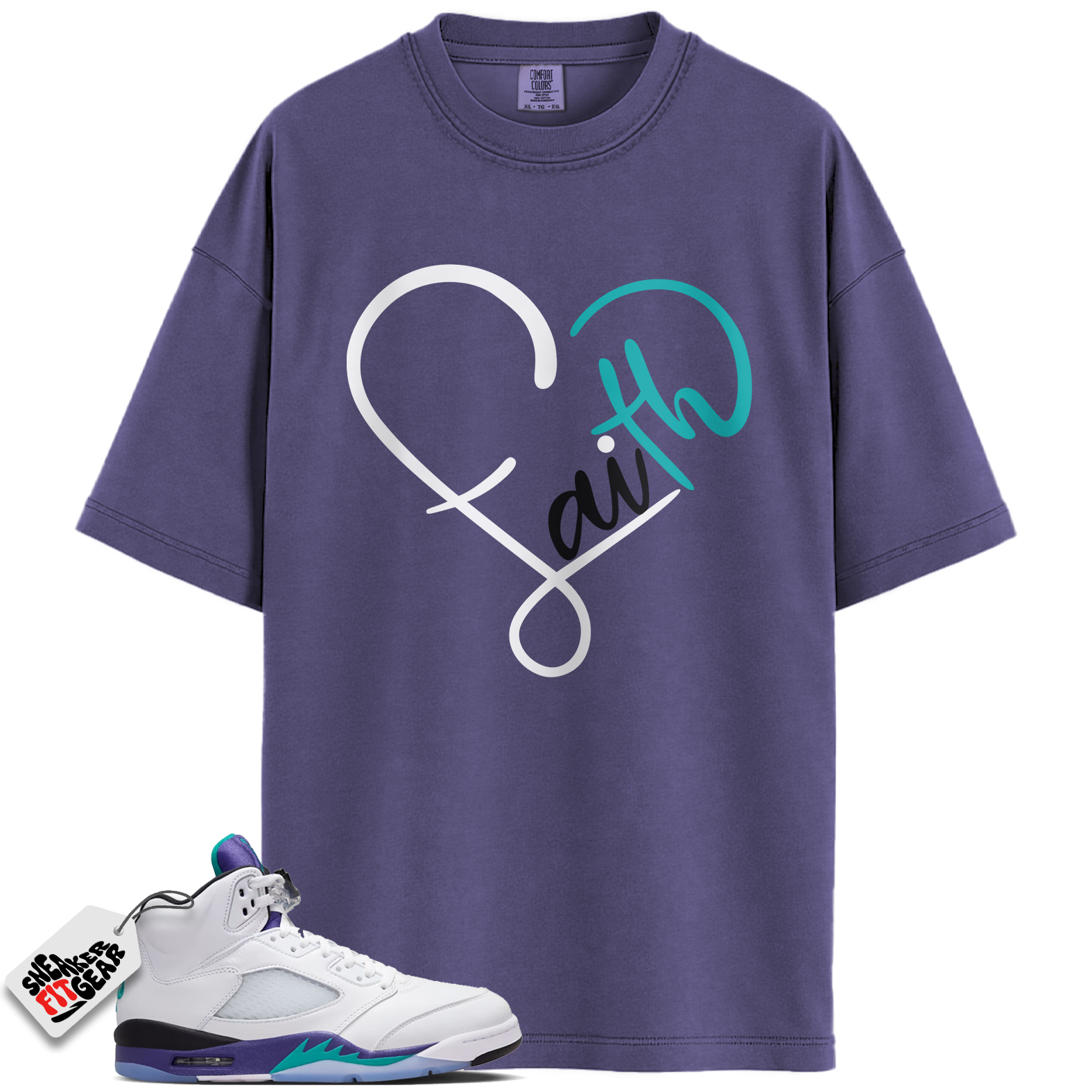 Jordan 5 Retro Grape (2025) Match Shirts, FAITH Shirts To Match Jordan 5 Retro Grape (2025)