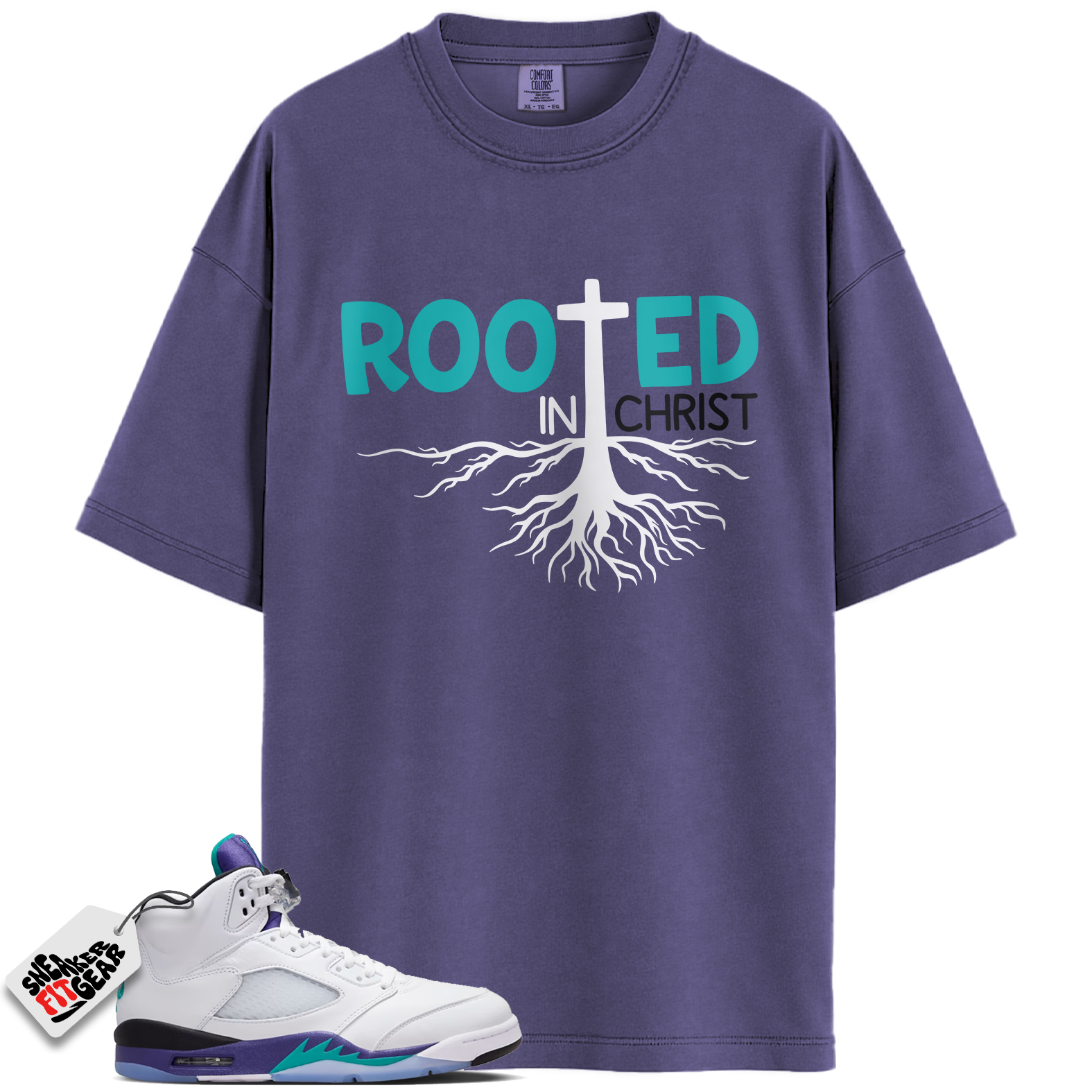 Jordan 5 Retro Grape (2025) Match Shirts, ROOTED Shirts To Match Jordan 5 Retro Grape (2025)
