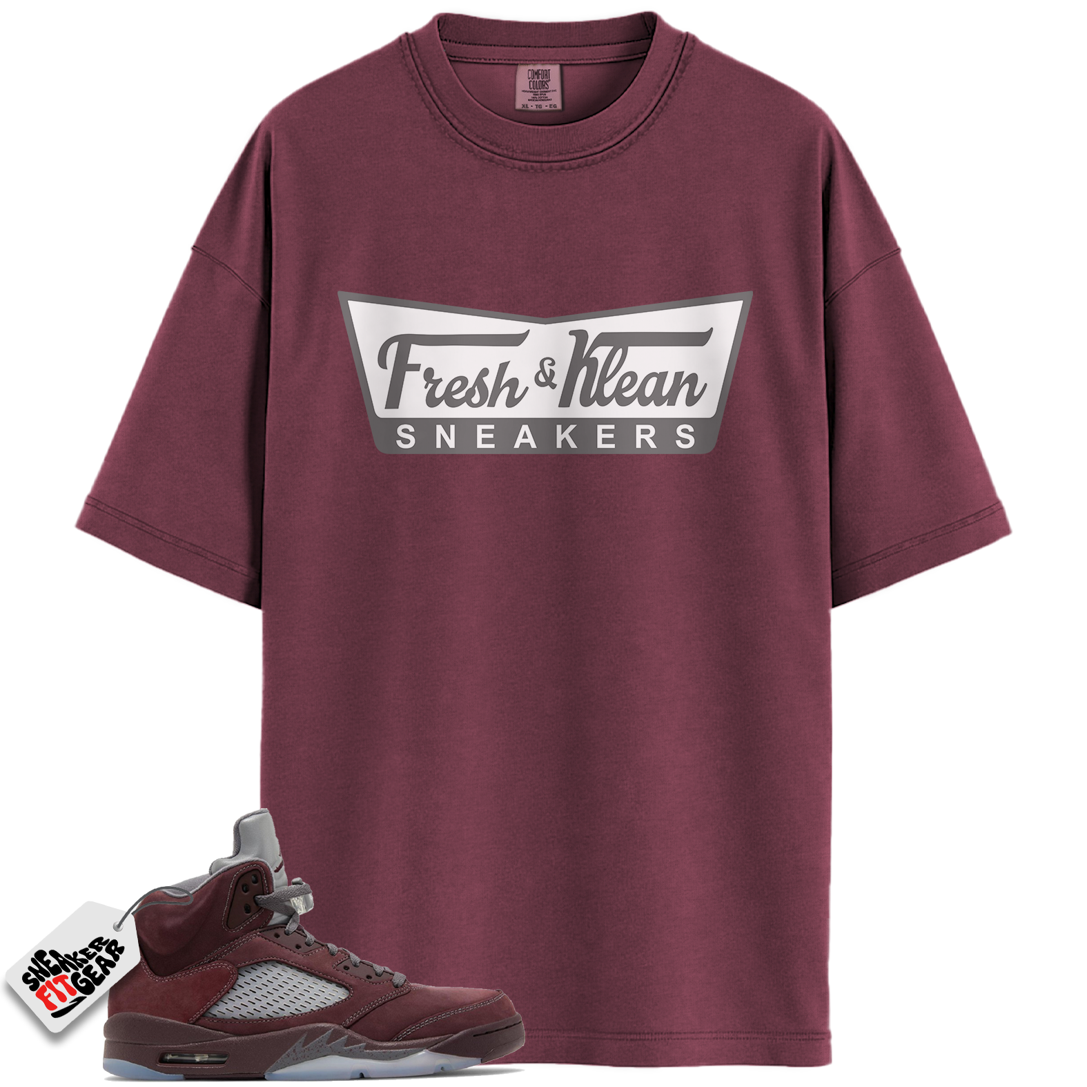 Jordan 5 Retro SE Burgundy Match Shirts, Fresh & Klean Shirt Shirts To Match Jordan 5 Retro SE Burgundy