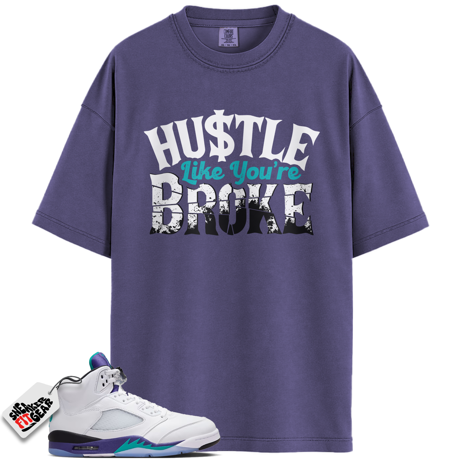 Jordan 5 Retro Grape (2025) Match Shirts, BROKE Shirts To Match Jordan 5 Retro Grape (2025)