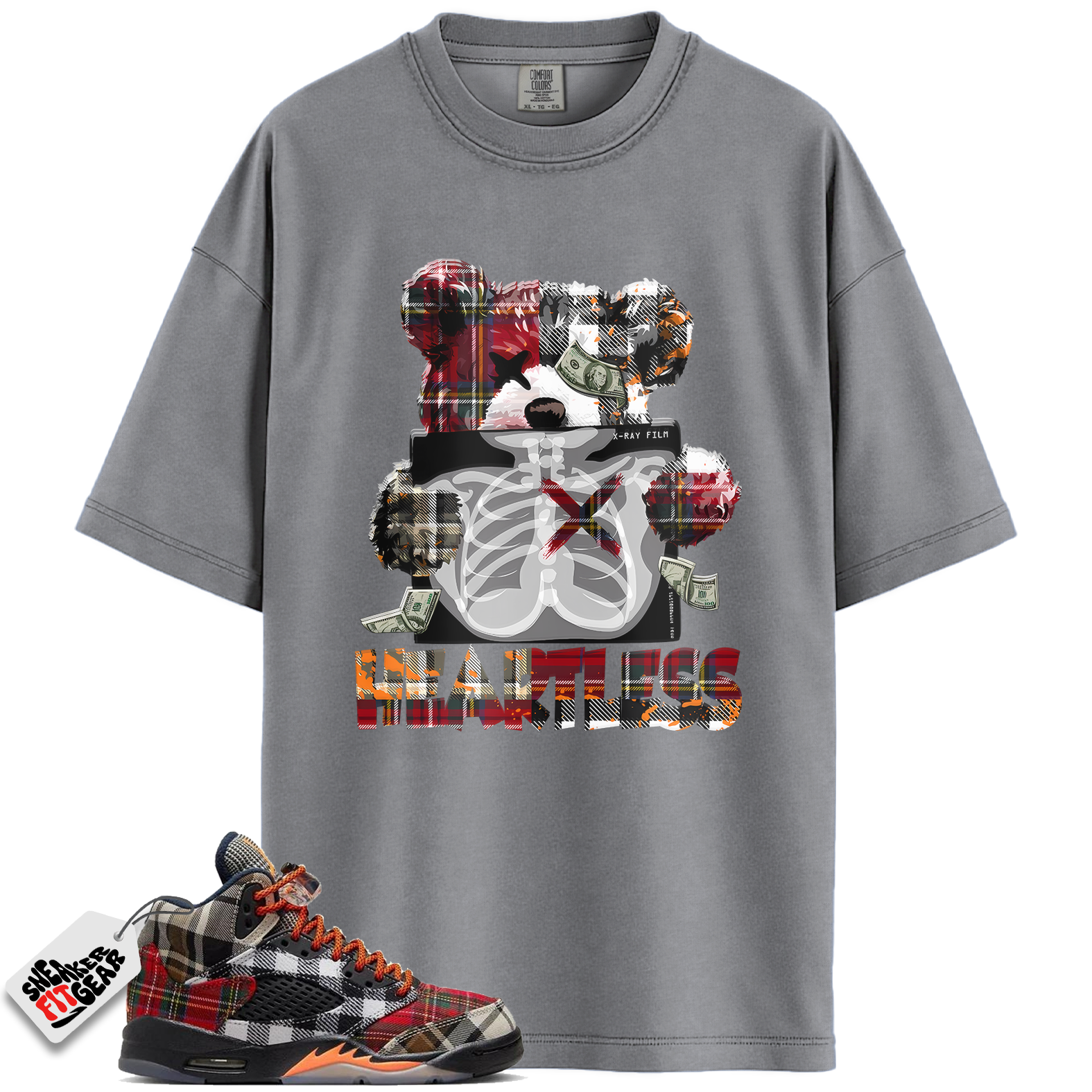 Jordan 5 Retro Plaid Match Shirts, HEART Shirts To Match Jordan 5 Retro Plaid