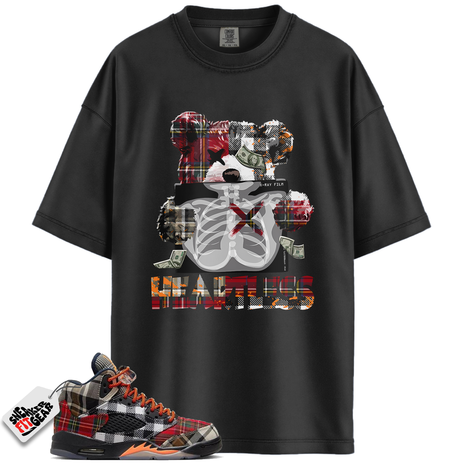 Jordan 5 Retro Plaid Match Shirts, HEART Shirts To Match Jordan 5 Retro Plaid