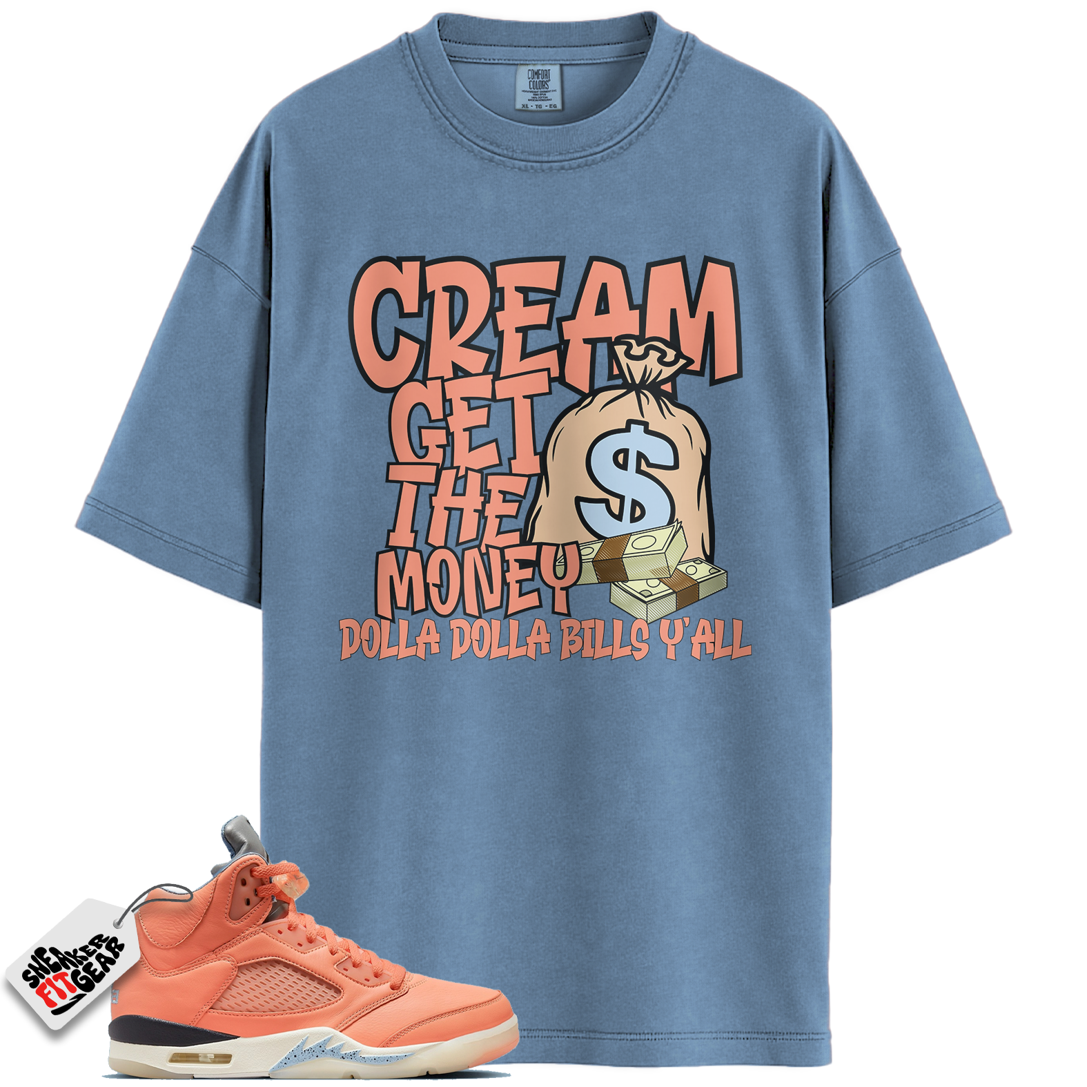 Jordan 5 Retro DJ Khaled We The Best Crimson Bliss Match Shirts, Cream Retro Air Jordan 5 Crimson Bliss Sneaker Match Tee Shirts To Match Jordan 5 Retro DJ Khaled We The Best Crimson Bliss Main image