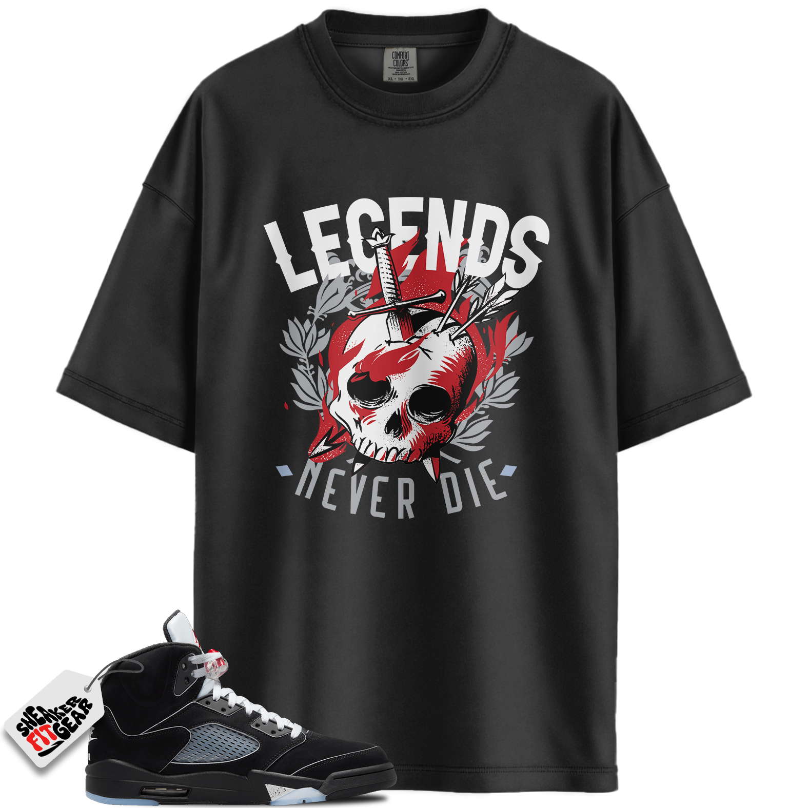 Jordan 5 Retro OG Black Metallic Reimagined Match Shirts, Legendary Shirt Shirts To Match Jordan 5 Retro OG Black Metallic Reimagined Main image