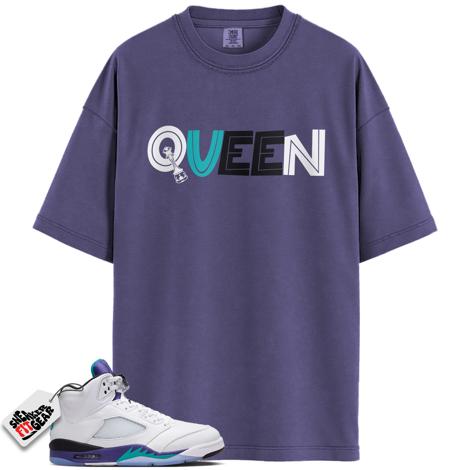 Jordan 5 Retro Grape (2025) Match Shirts, QUEEN Shirts To Match Jordan 5 Retro Grape (2025)