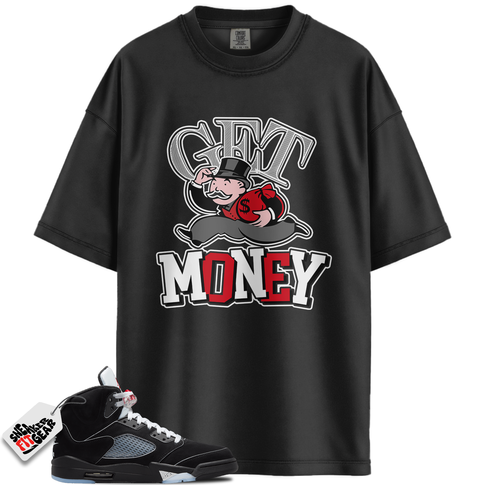 Jordan 5 Retro OG Black Metallic Reimagined Match Shirts, Get Money Shirts To Match Jordan 5 Retro OG Black Metallic Reimagined