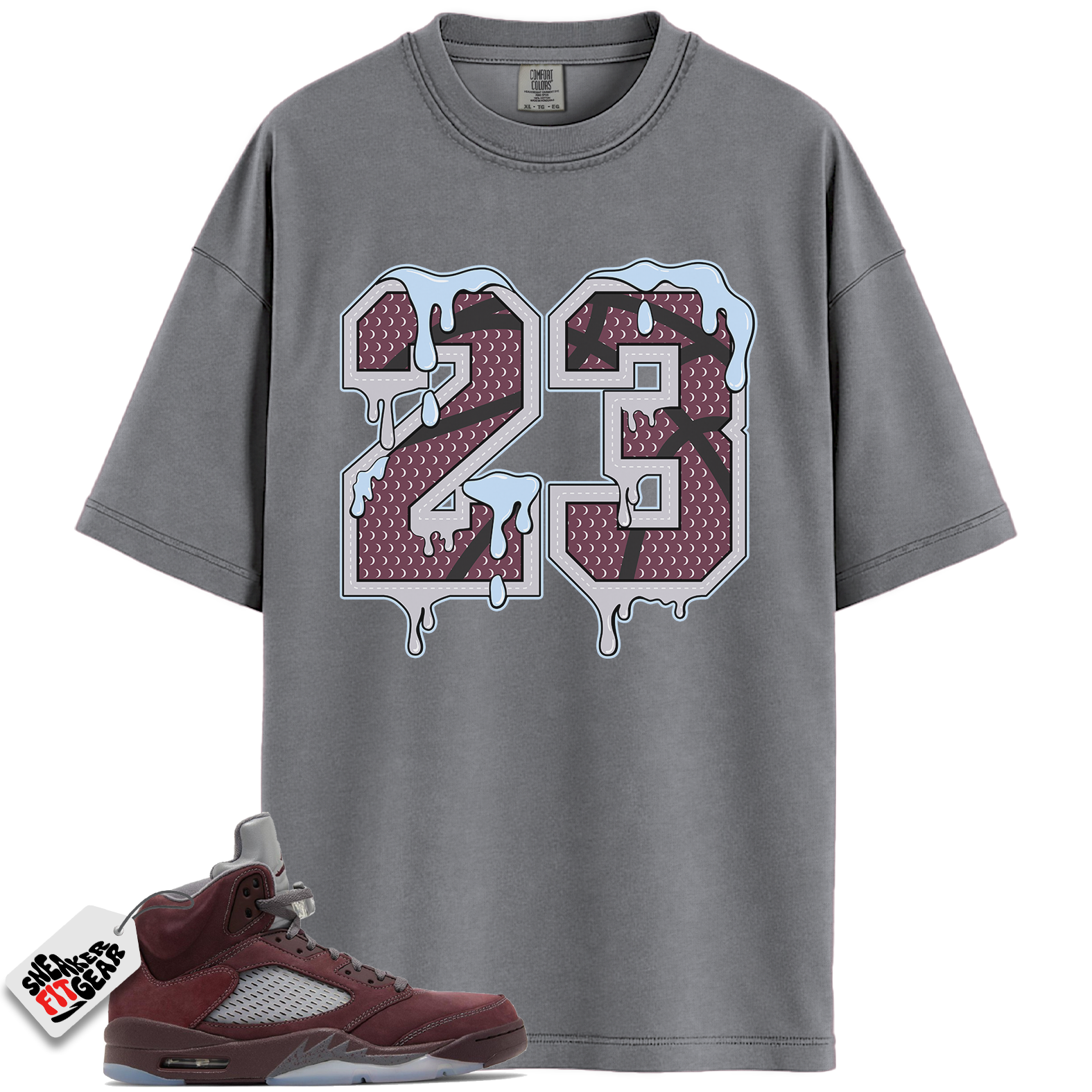 Jordan 5 Retro SE Burgundy Match Shirts, 23 Drip No Custom Tee Shirts To Match Jordan 5 Retro SE Burgundy