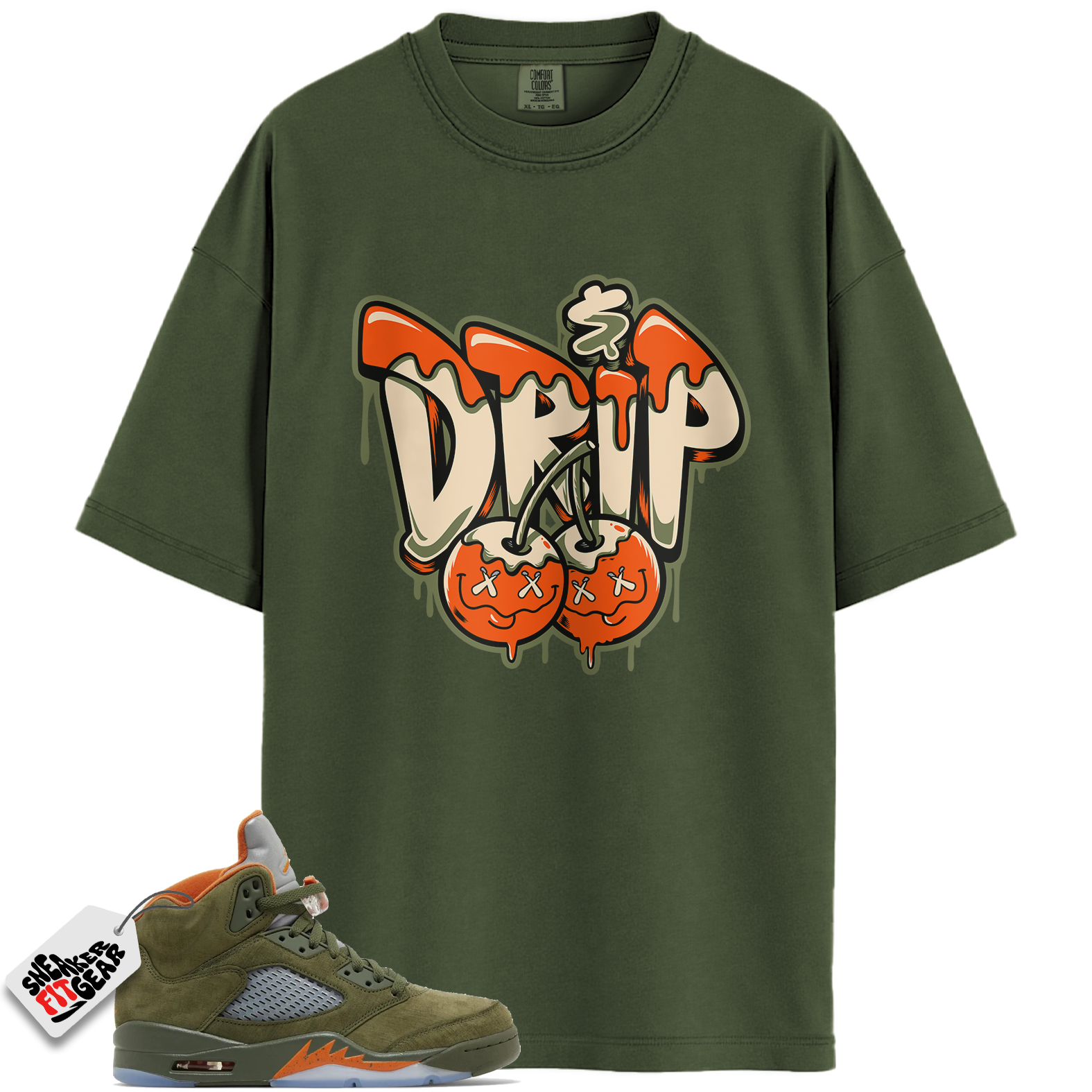 Jordan 5 Retro Olive Match Shirts, CELADON MONEY DRIP Shirts To Match Jordan 5 Retro Olive