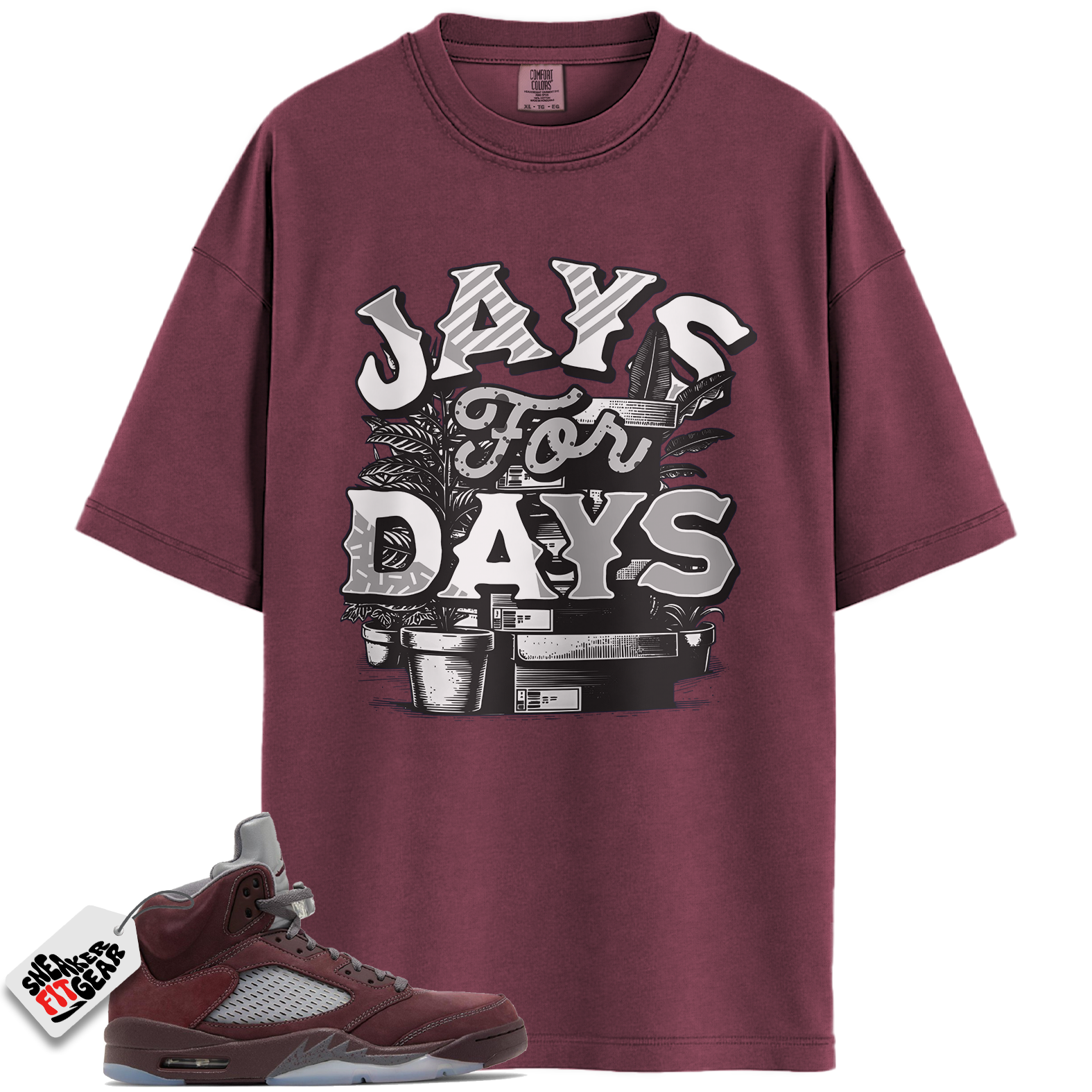 Jordan 5 Retro SE Burgundy Match Shirts, Stacked Shirts To Match Jordan 5 Retro SE Burgundy Main image