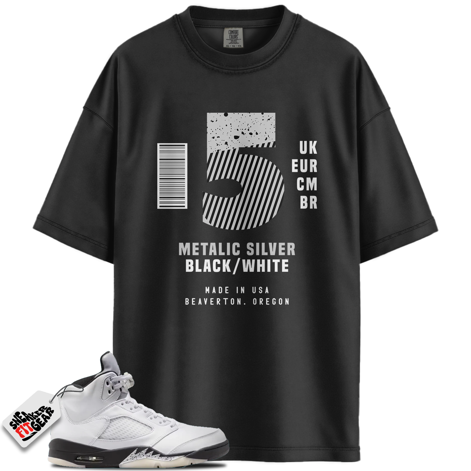 Jordan 5 Retro Reverse Metallic Match Shirts, Sneaker Label Shirts To Match Jordan 5 Retro Reverse Metallic