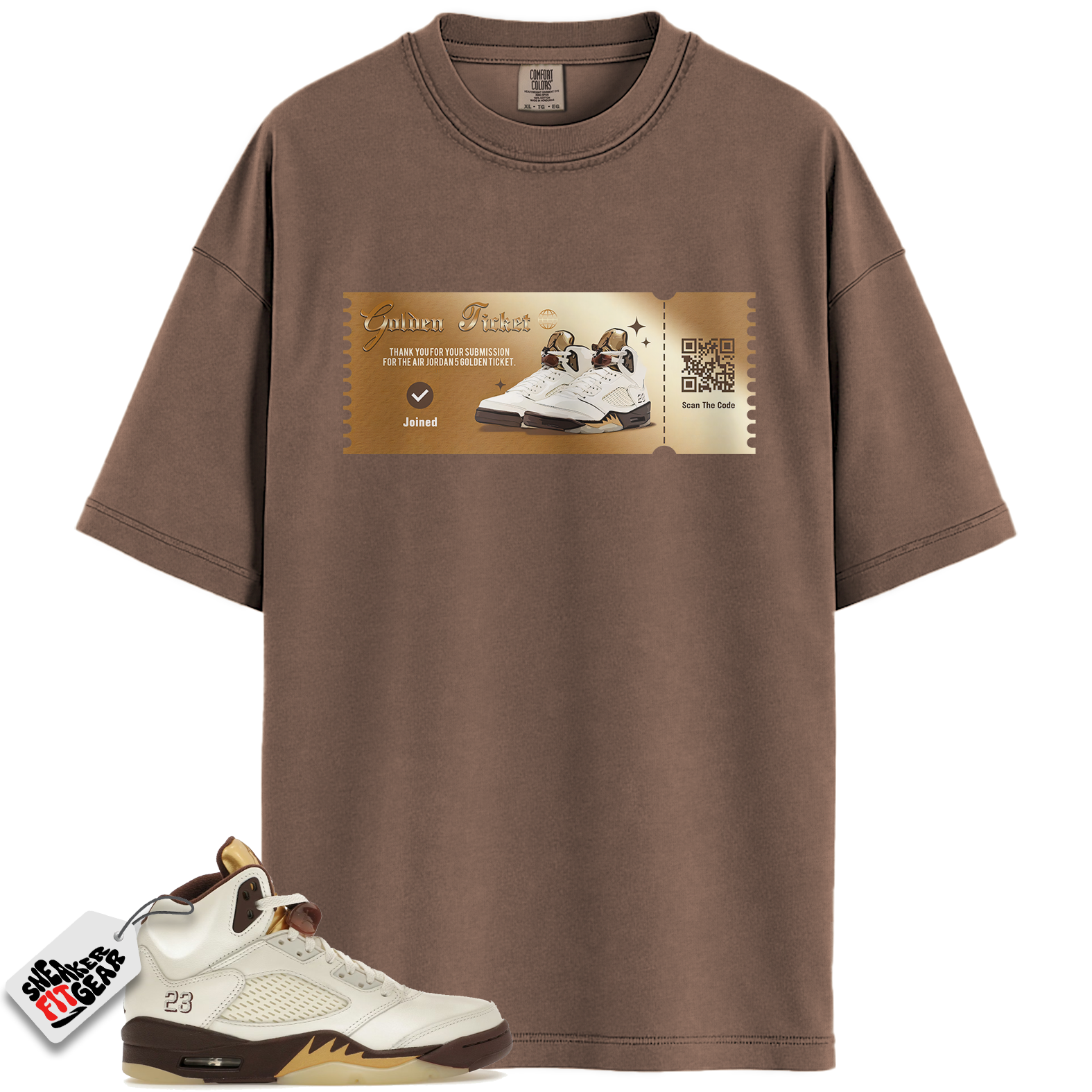 Women's Jordan 5 Retro Golden Ticket Match Shirts, Golden Ticket Best T-shirts Shirts To Match Women's Jordan 5 Retro Golden Ticket Main image
