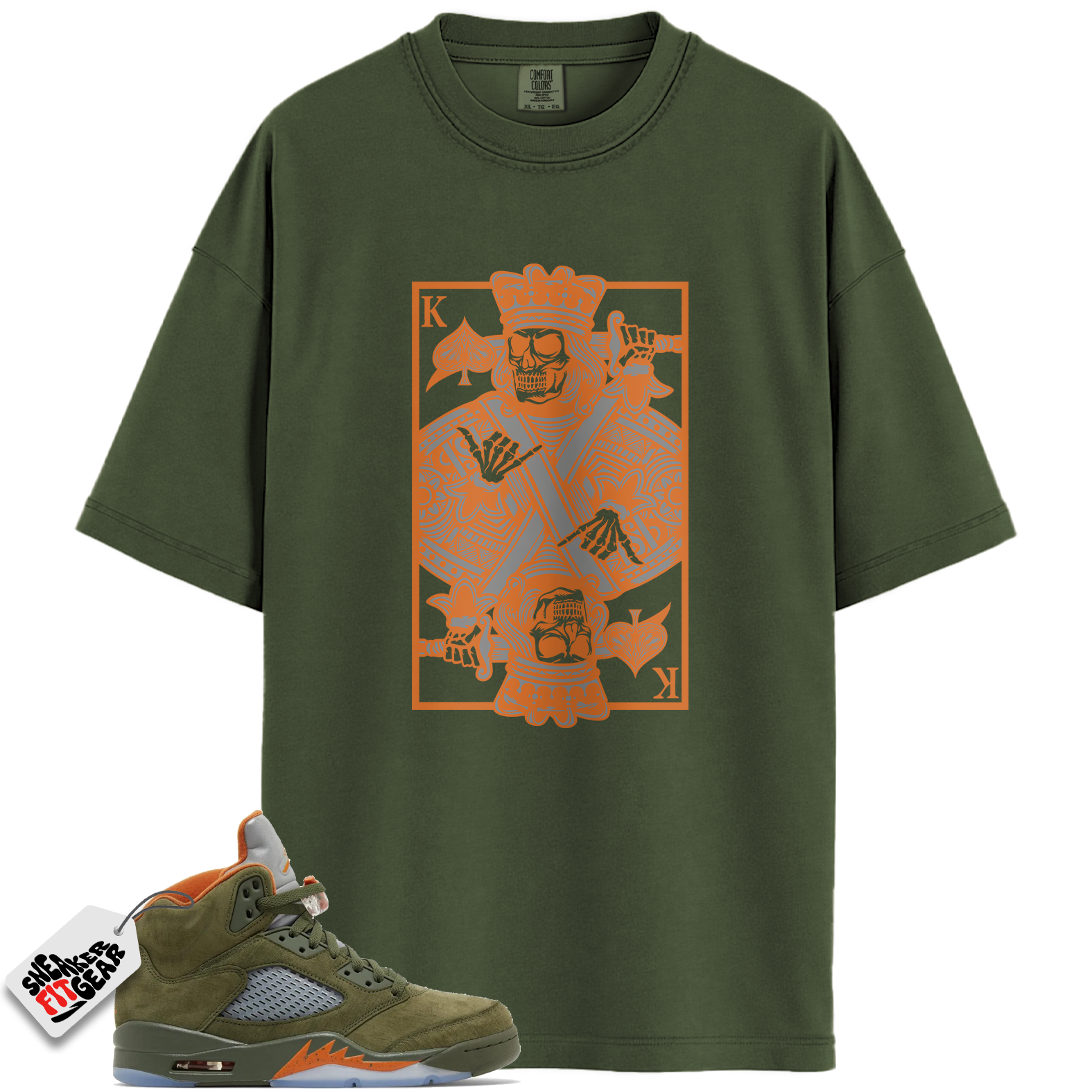 Jordan 5 Retro Olive Match Shirts, KC Shirts To Match Jordan 5 Retro Olive